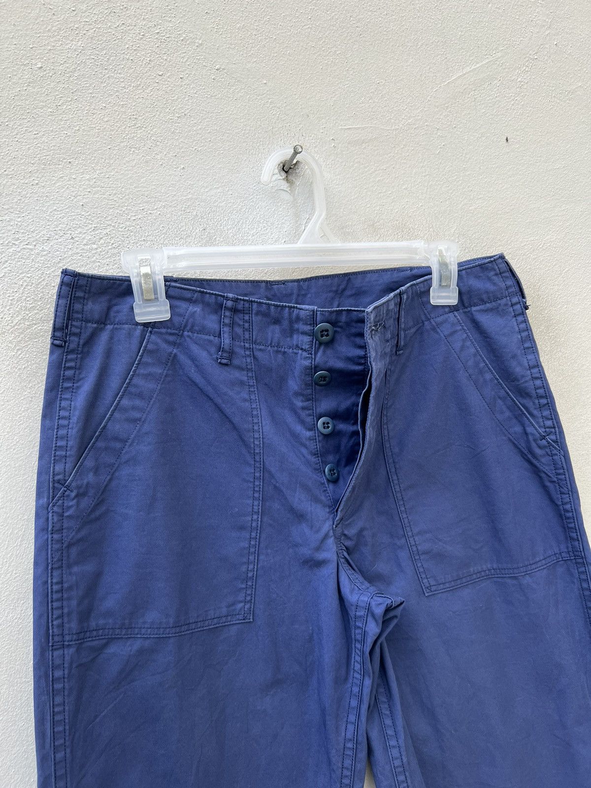 Danton Danton French Indigo Fatigue Work Trouser Pant Size US 30 / EU 46 - 2 Thumbnail