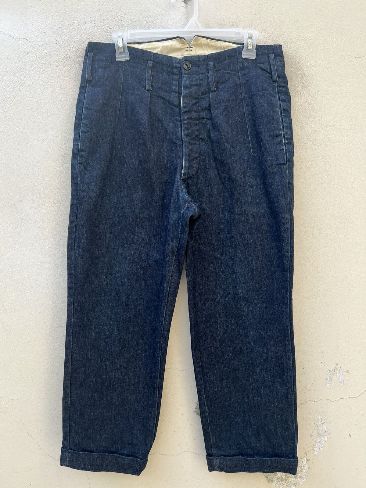 Japanese Brand Tutaee 15Jyugo Bottom Makers Japan Cropped Denim Chinos Pant Size US 31 - 6 Thumbnail