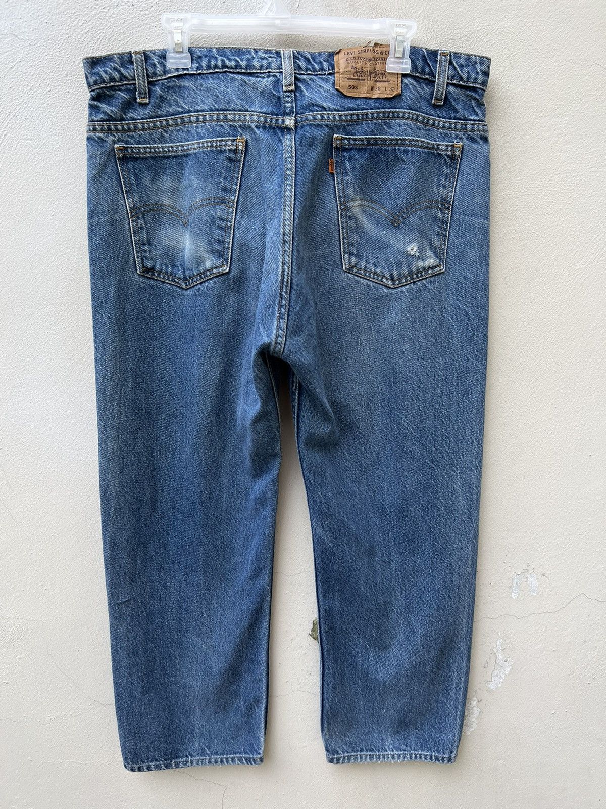 Levi's Vintage 90s Levi’s 505 Orange Tab Sun Fade Denim Jeans Size US 37 - 13 Thumbnail