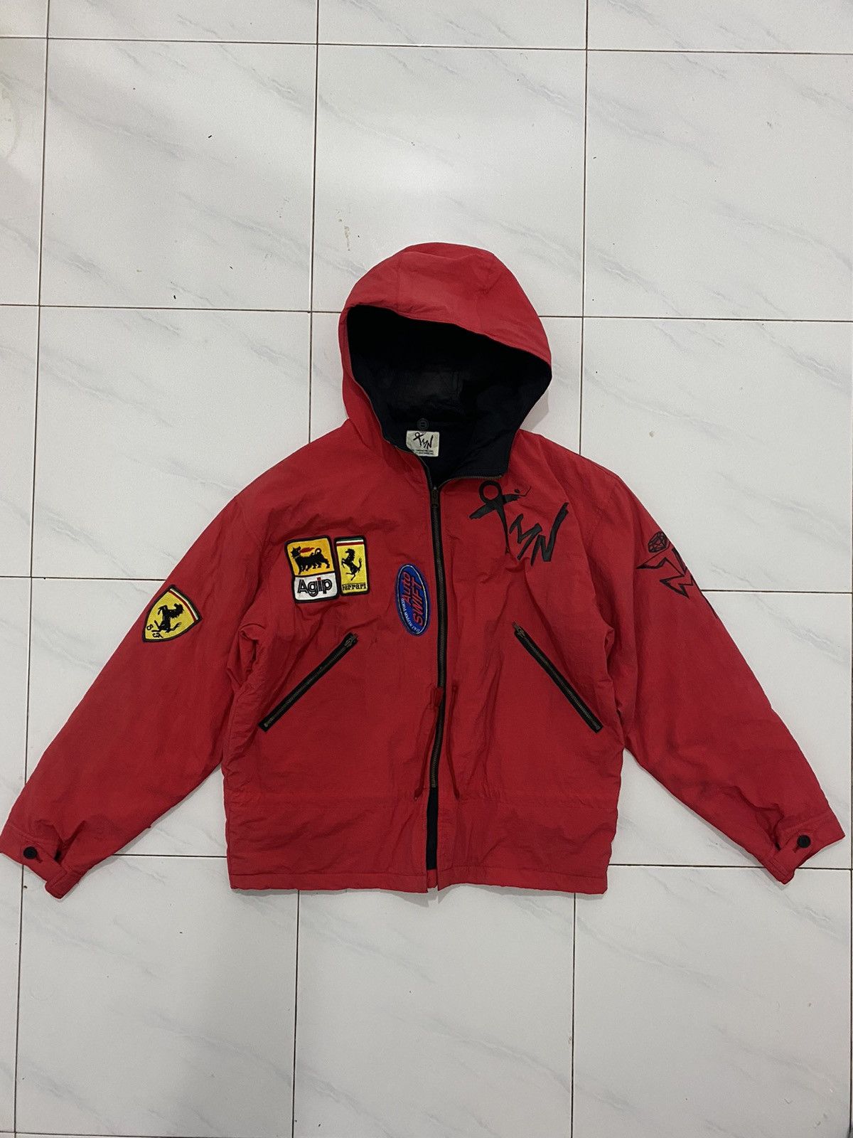 Japanese Brand 90's Ferrari X Network Rhythm In Red Japanese band jacket Size US L / EU 52-54 / 3 - 1 Thumbnail