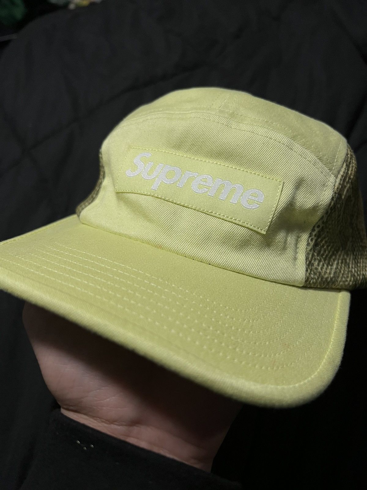 Supreme Supreme Snakeskin Mesh Camp Cap Pale Green 2020 Size ONE SIZE - 1 Thumbnail