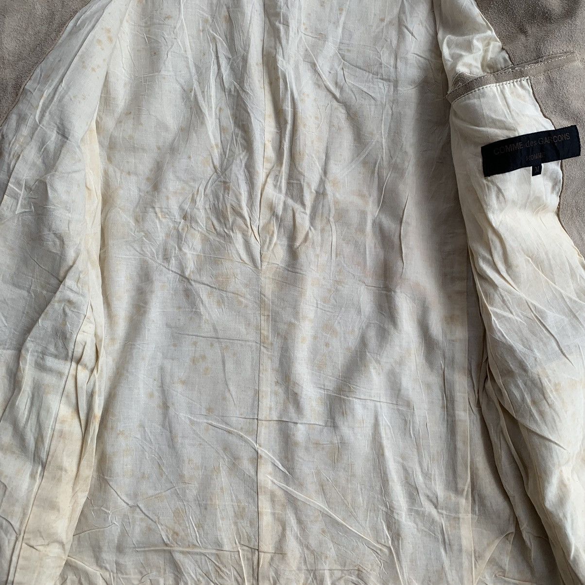 Vintage comme des garcons homme cow hide blazer