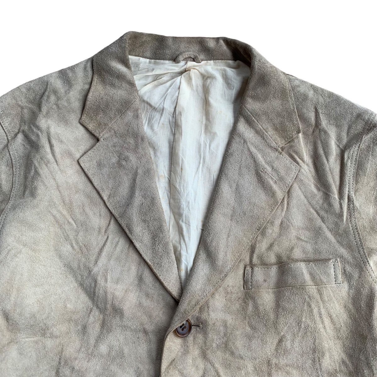 Vintage comme des garcons homme cow hide blazer