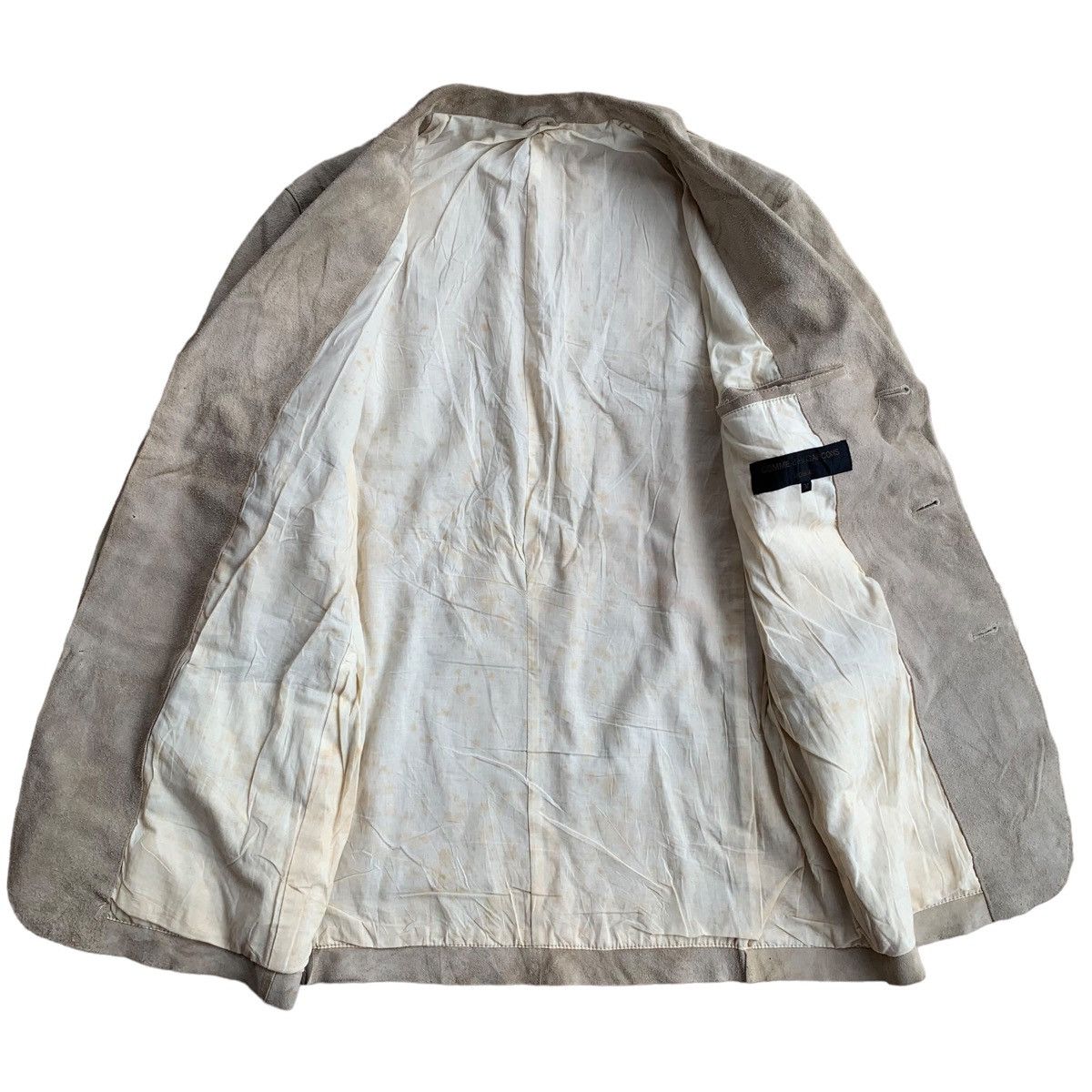 Vintage comme des garcons homme cow hide blazer