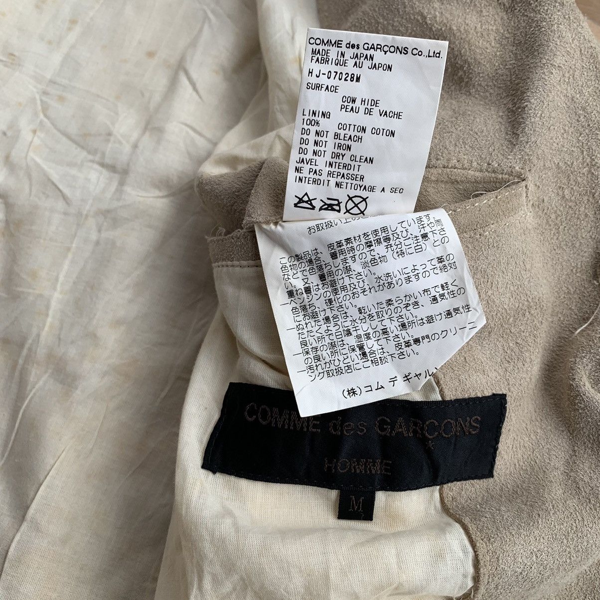 Vintage comme des garcons homme cow hide blazer