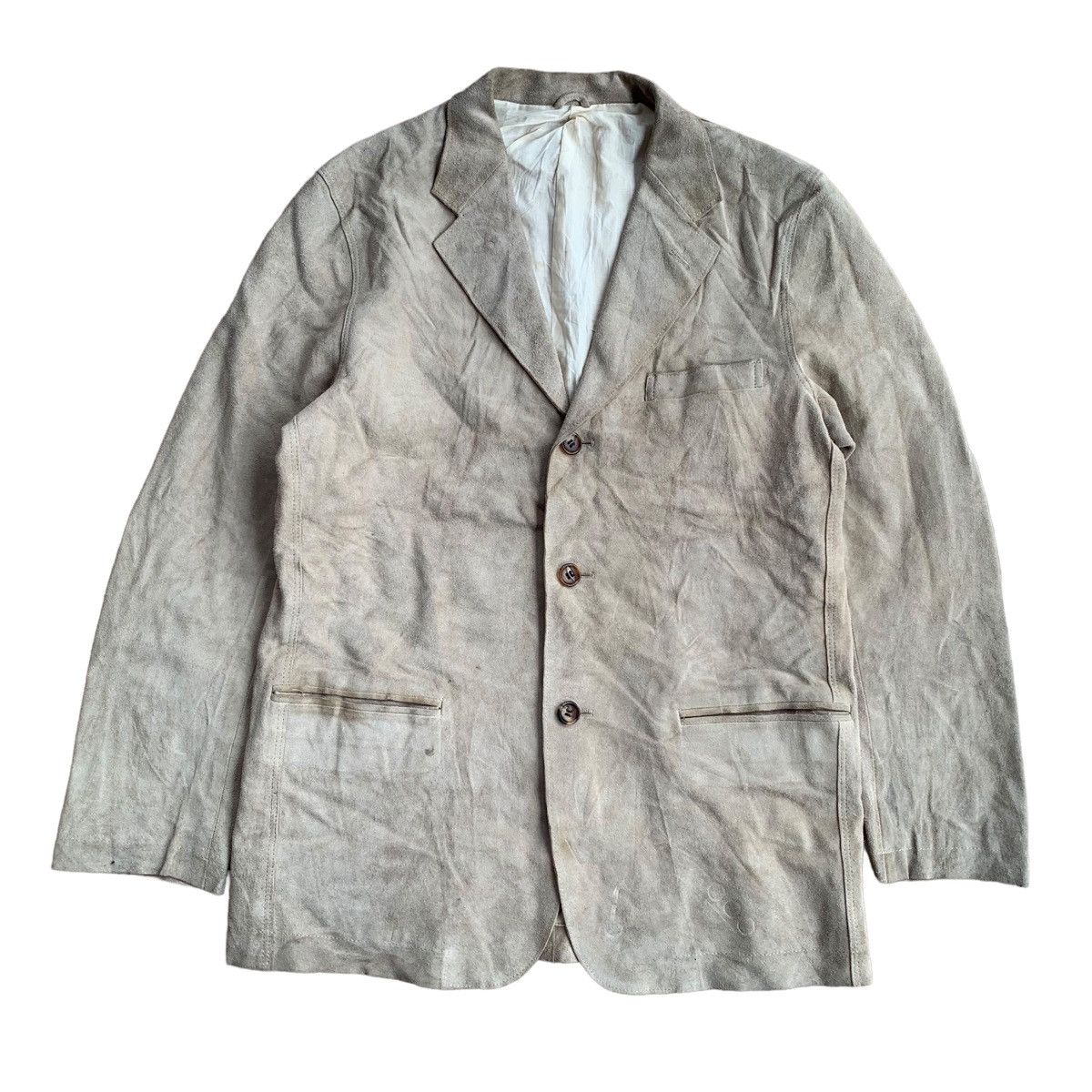 Vintage comme des garcons homme cow hide blazer
