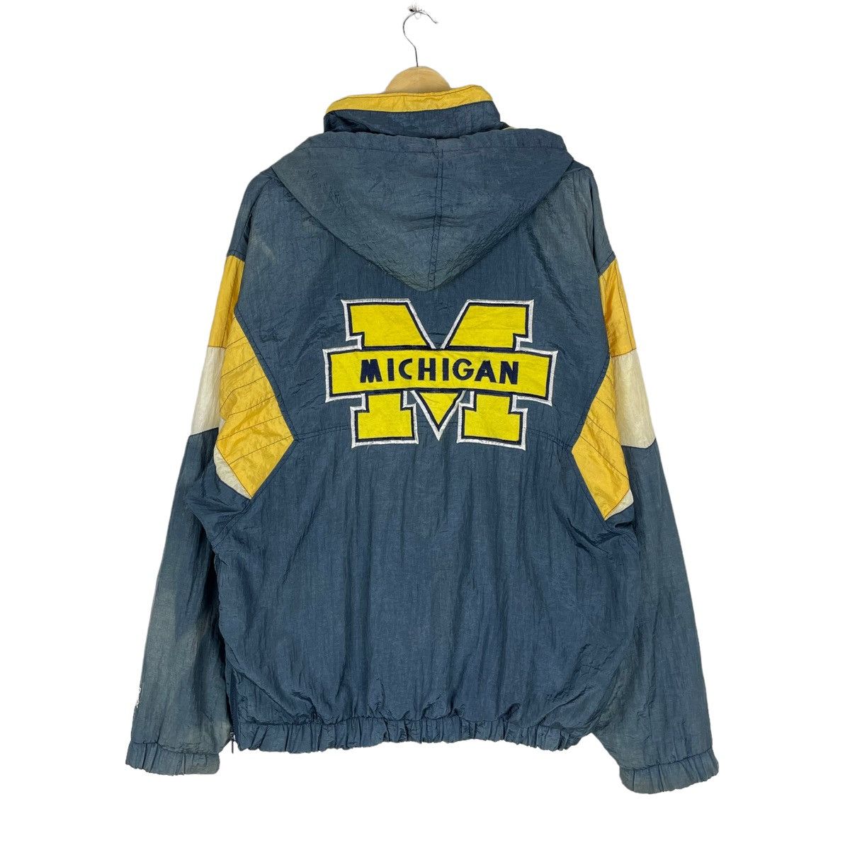 Starter ❄️STARTER MICHIGAN HOODIE HALF ZIP LIGHT JACKET Size US L / EU 52-54 / 3 - 1 Thumbnail