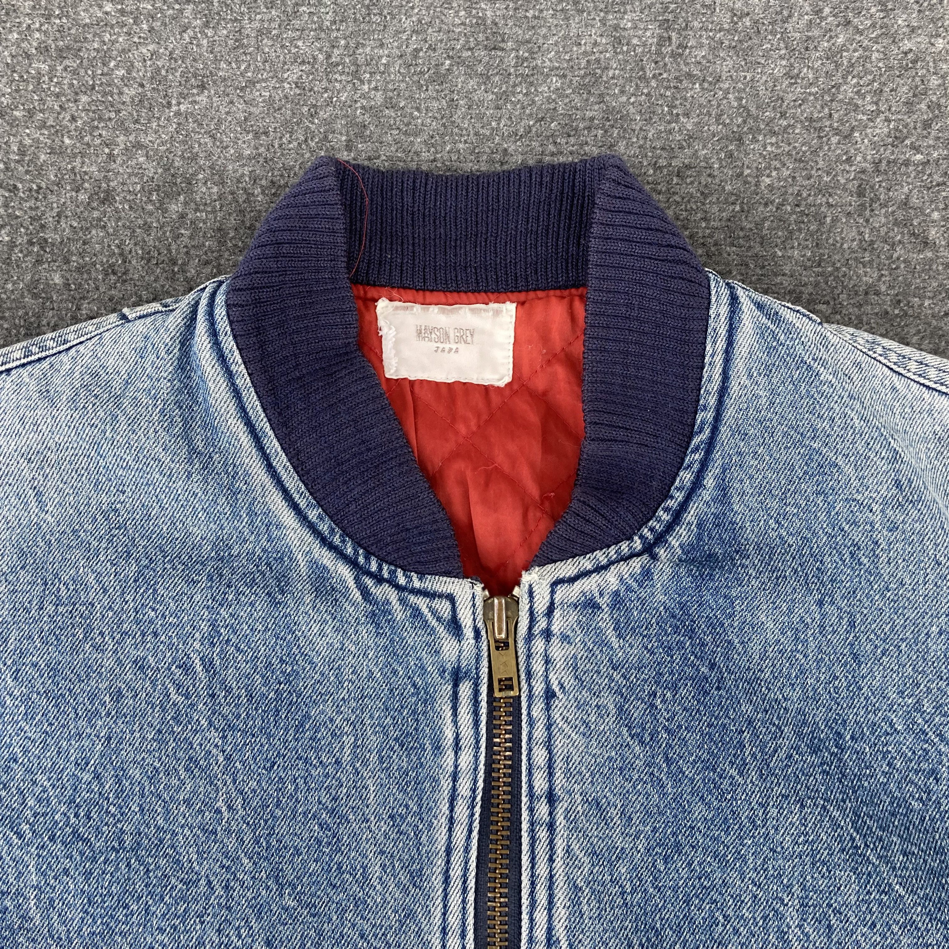 Vintage Vtg Mayson Grey Denim Workwear Trucker Jacket Size US XL / EU 56 / 4 - 2 Thumbnail