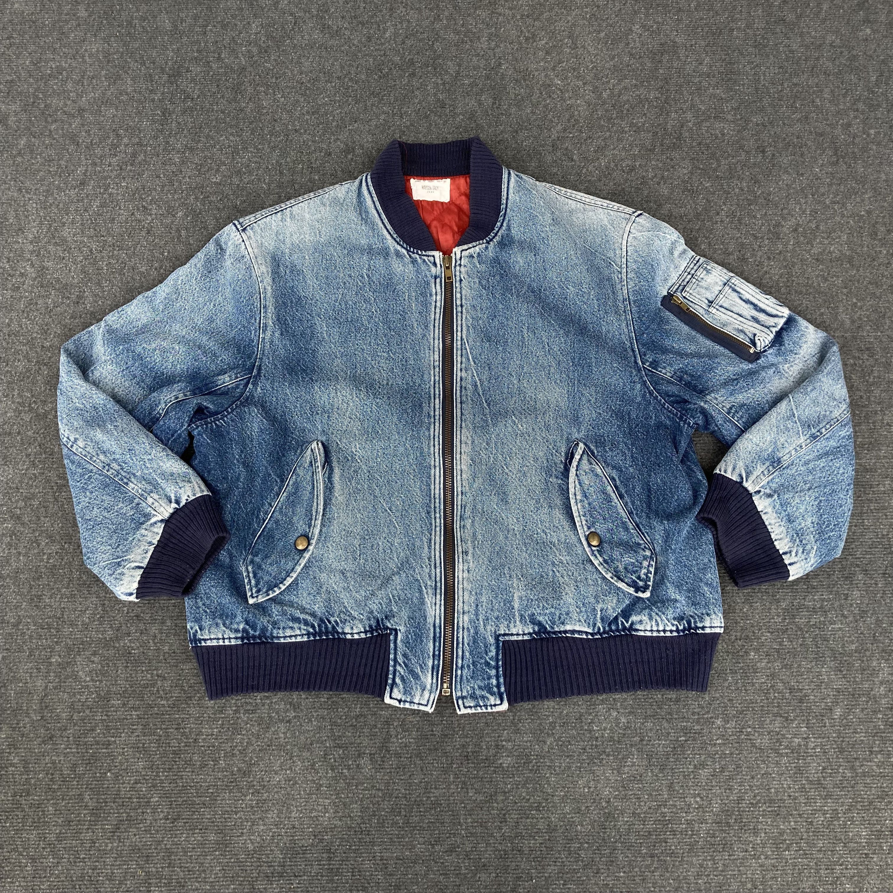 Vintage Vtg Mayson Grey Denim Workwear Trucker Jacket Size US XL / EU 56 / 4 - 1 Thumbnail