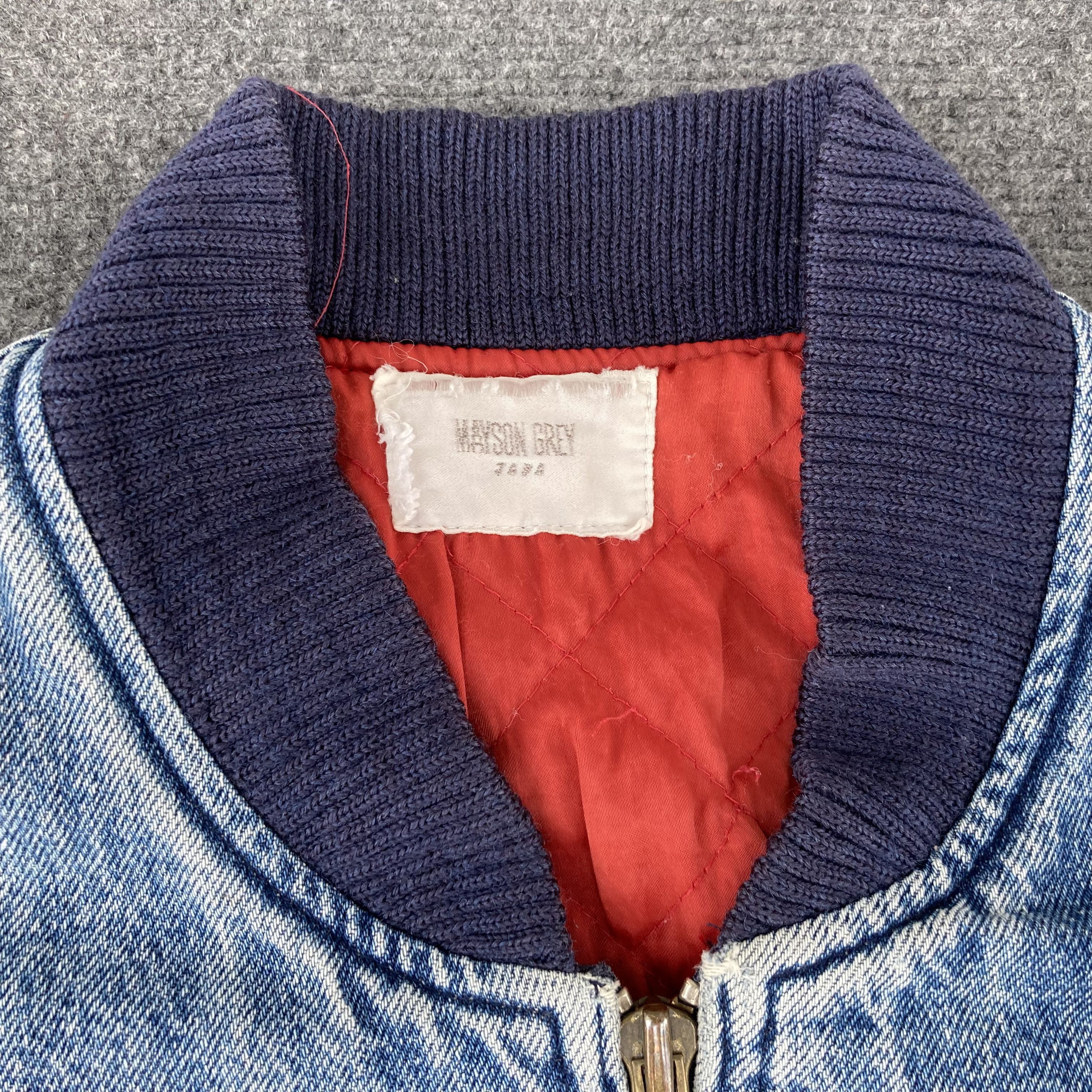 Vintage Vtg Mayson Grey Denim Workwear Trucker Jacket Size US XL / EU 56 / 4 - 3 Thumbnail