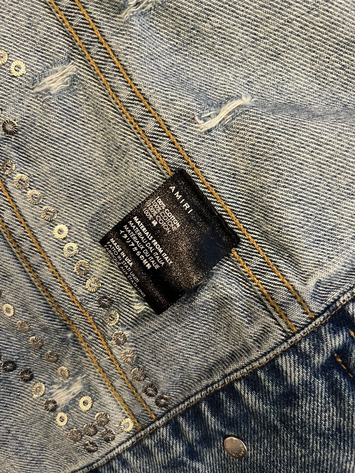 Amiri Amiri Crystal Denim Jacket Size US M / EU 48-50 / 2 - 4 Thumbnail