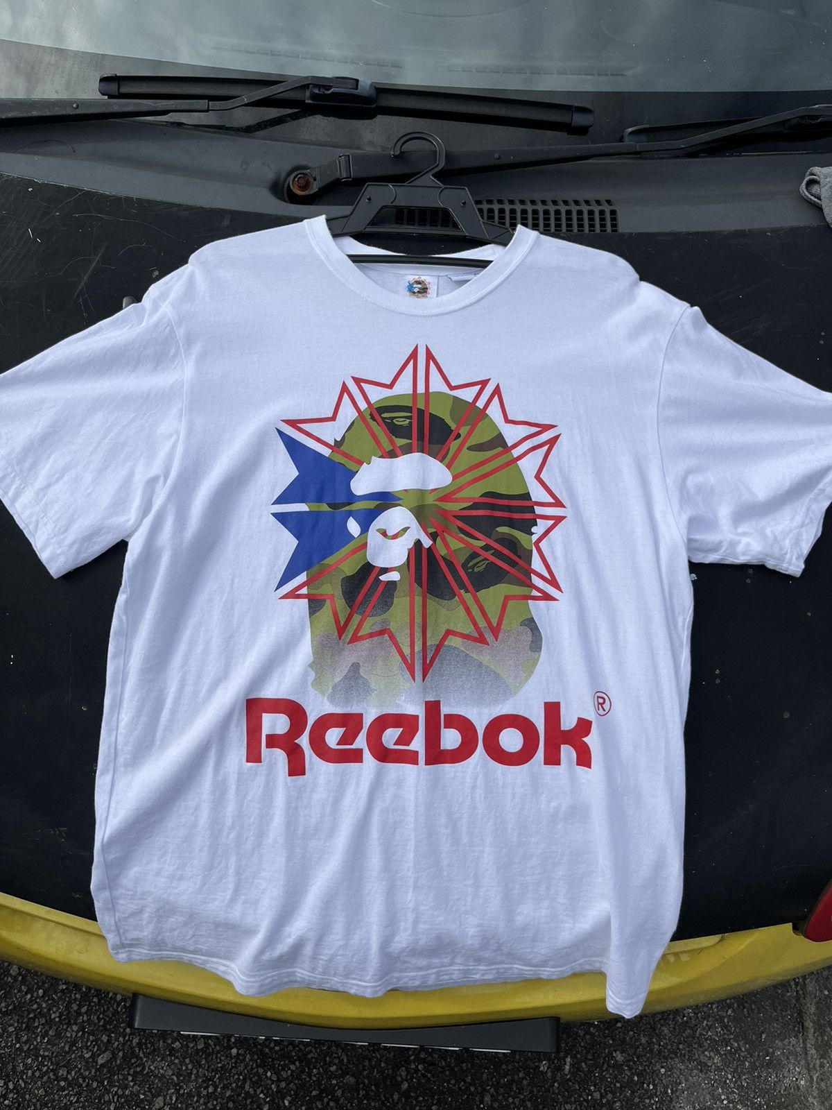 Bape reebok shirt best sale