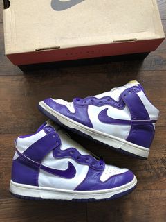 Nike Dunk High Le Varsity Purple White | Grailed