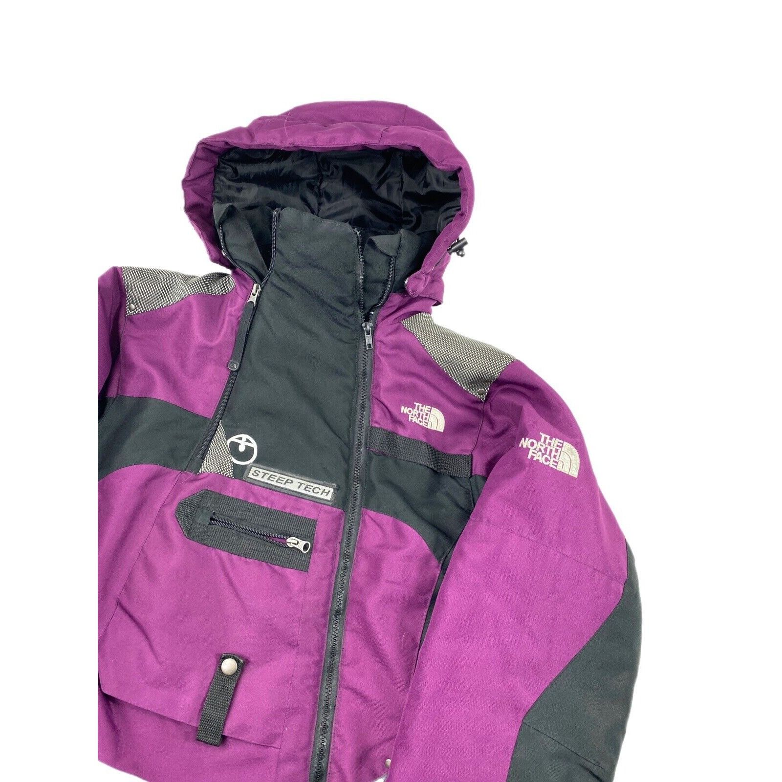 The North Face Womens Steep fashion Tech 550 Series Hooded Ski Jacket Size XS Pink Black