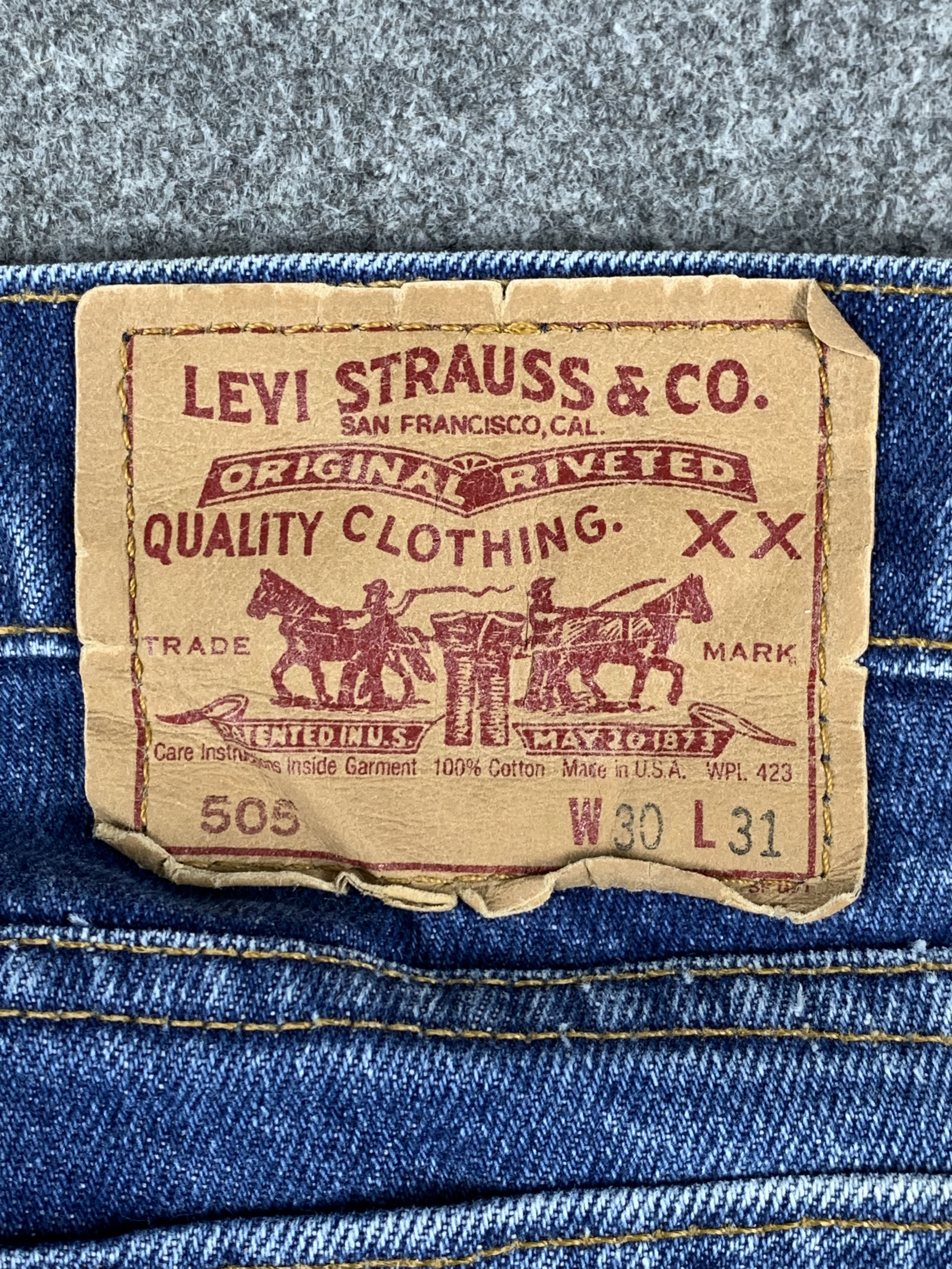 Levi's Vintage 80s Levis 505 Light Wash Jeans DP1910 Size US 31 - 5 Thumbnail