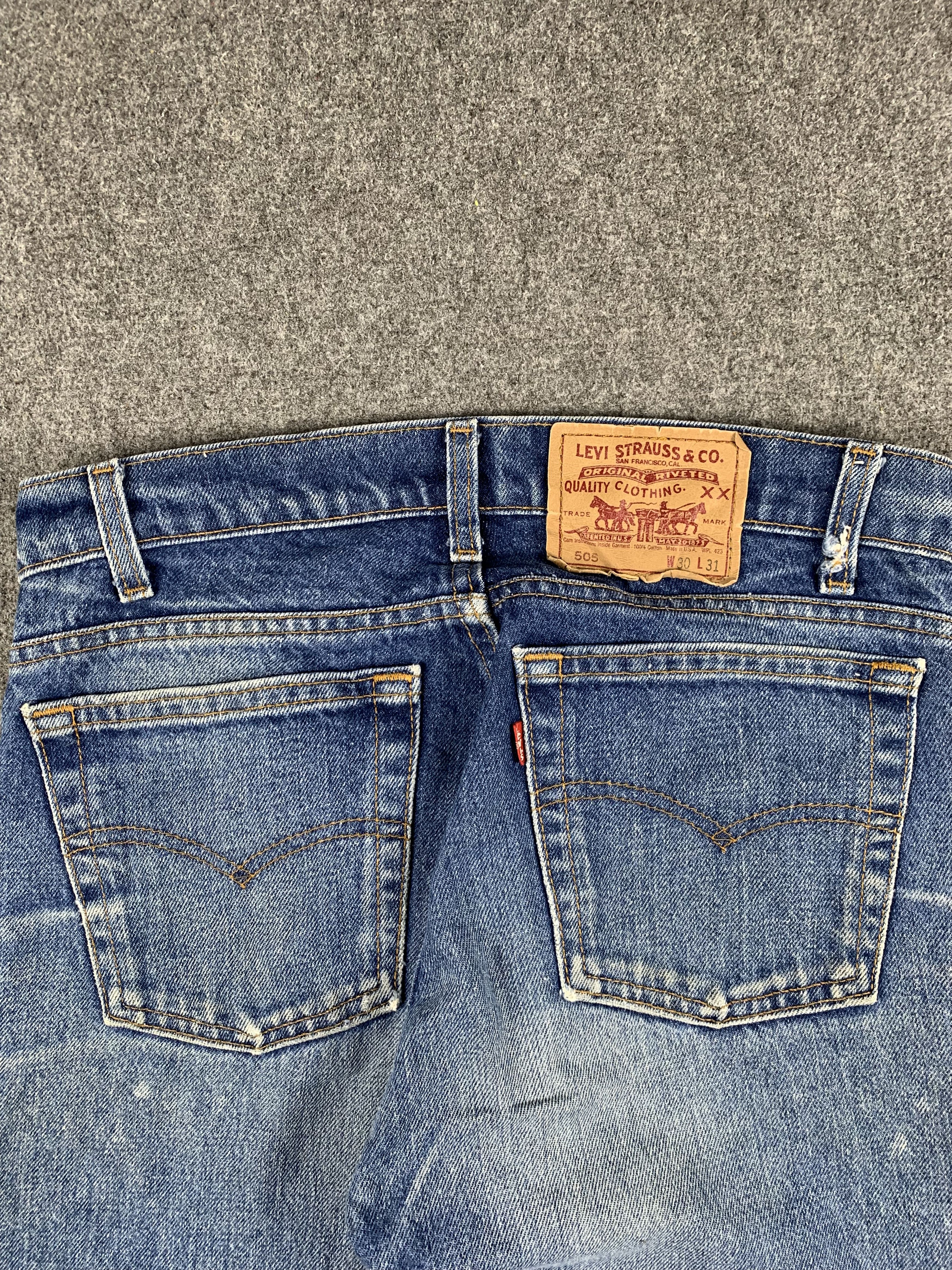 Levi's Vintage 80s Levis 505 Light Wash Jeans DP1910 Size US 31 - 4 Thumbnail