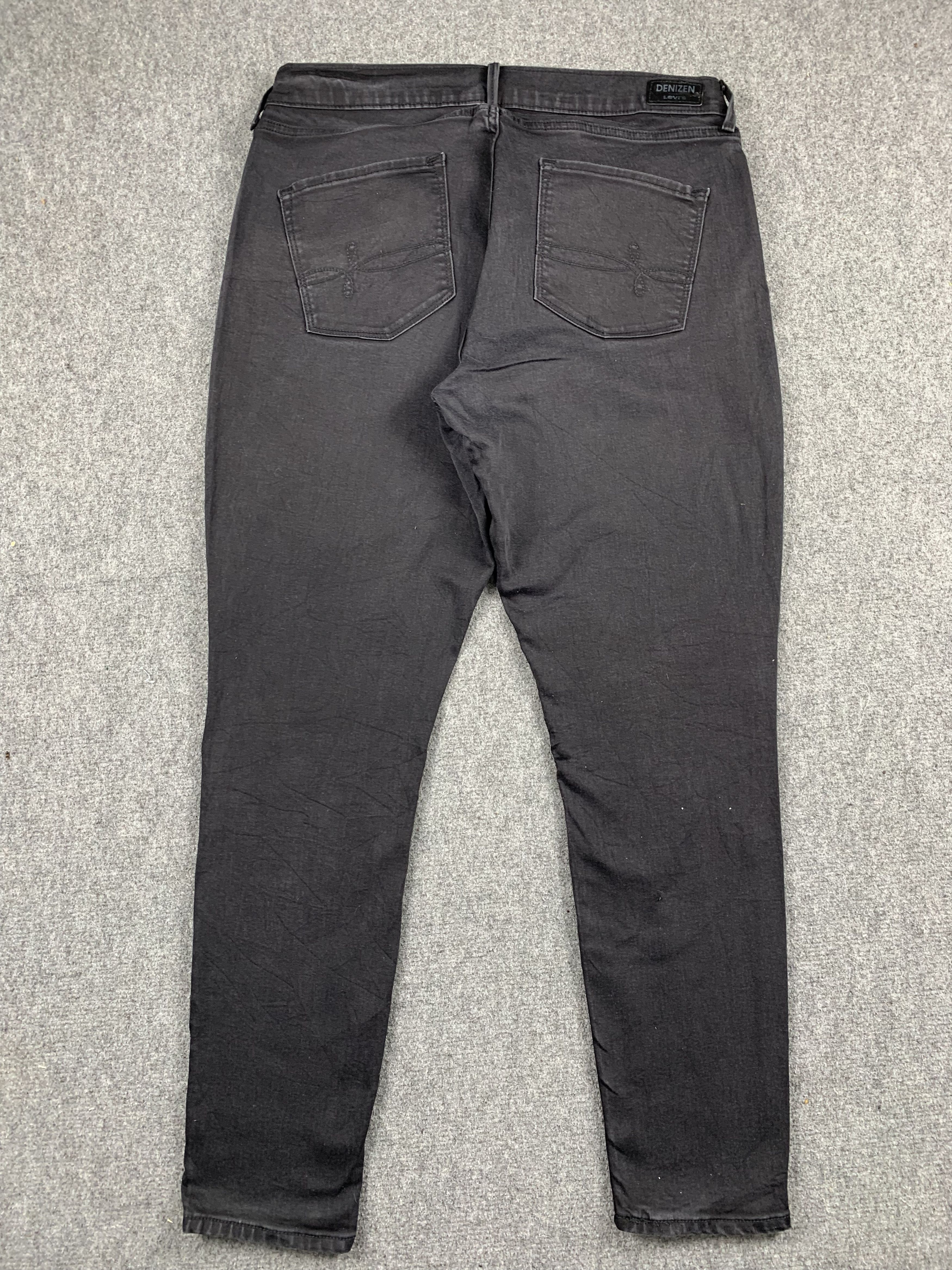 Levi's Vintage Levis Denizen Skinny Faded Black Jeans DP1913 Size US 35 - 3 Thumbnail