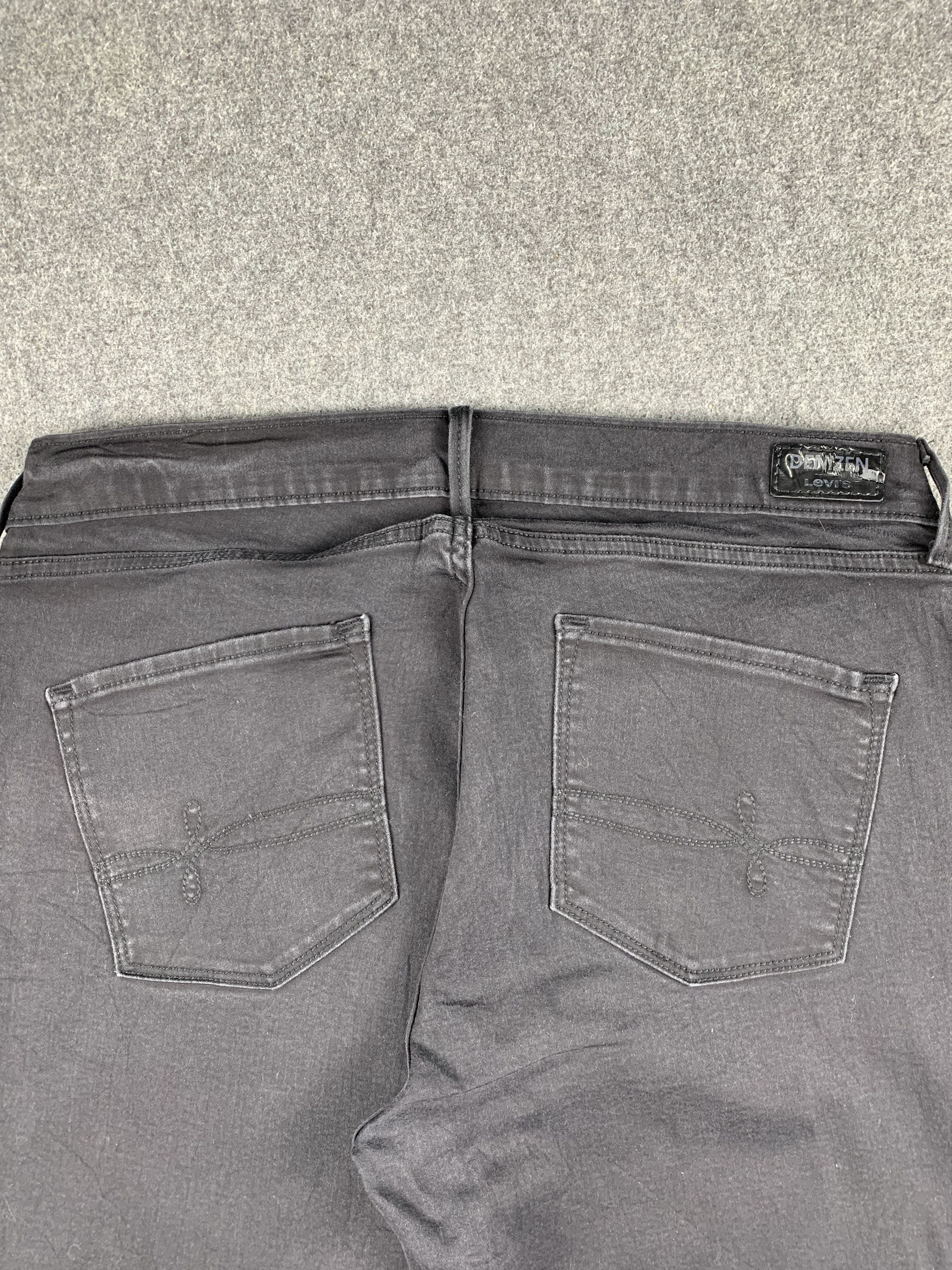 Levi's Vintage Levis Denizen Skinny Faded Black Jeans DP1913 Size US 35 - 4 Thumbnail