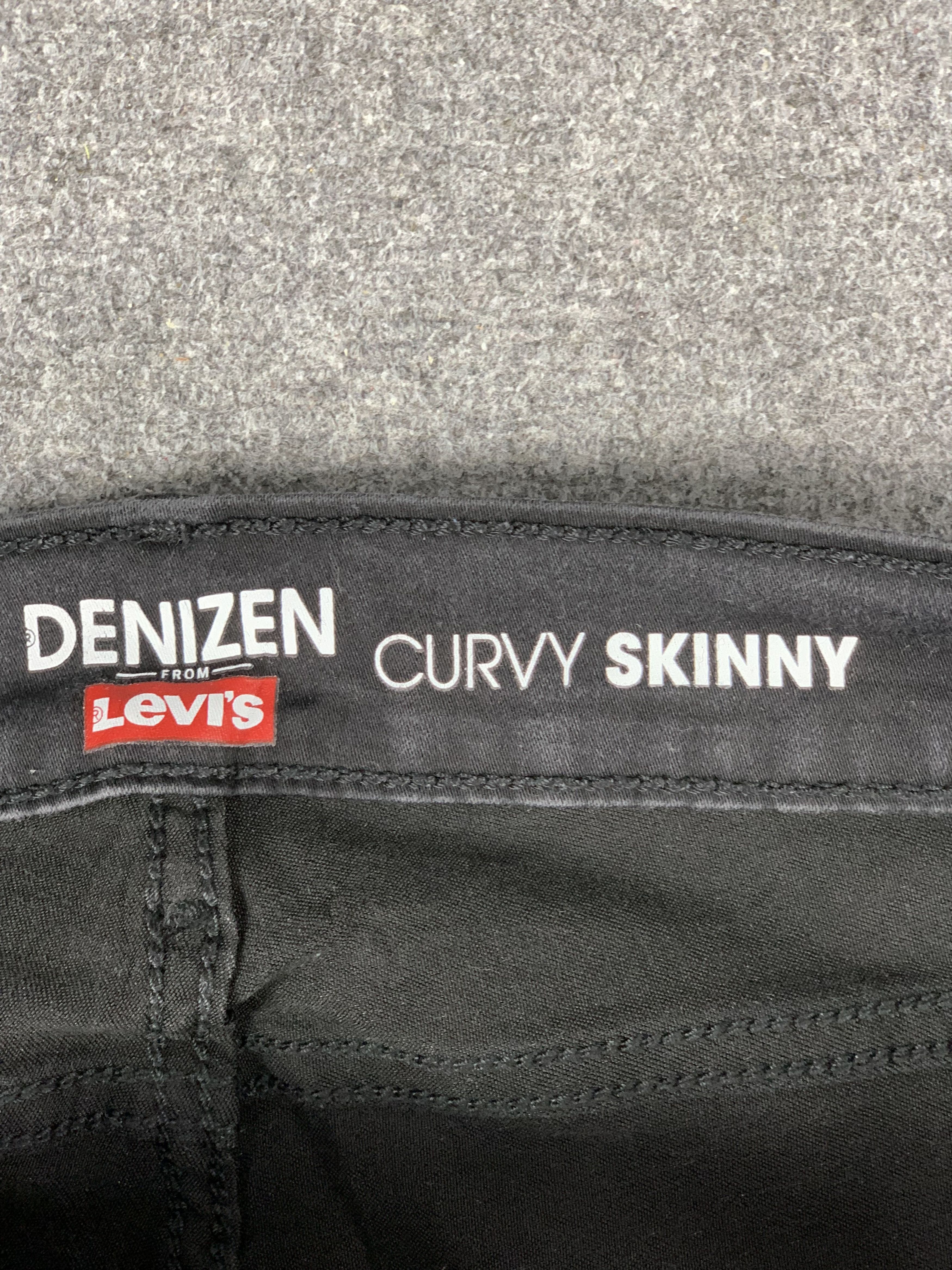Levi's Vintage Levis Denizen Skinny Faded Black Jeans DP1913 Size US 35 - 6 Thumbnail