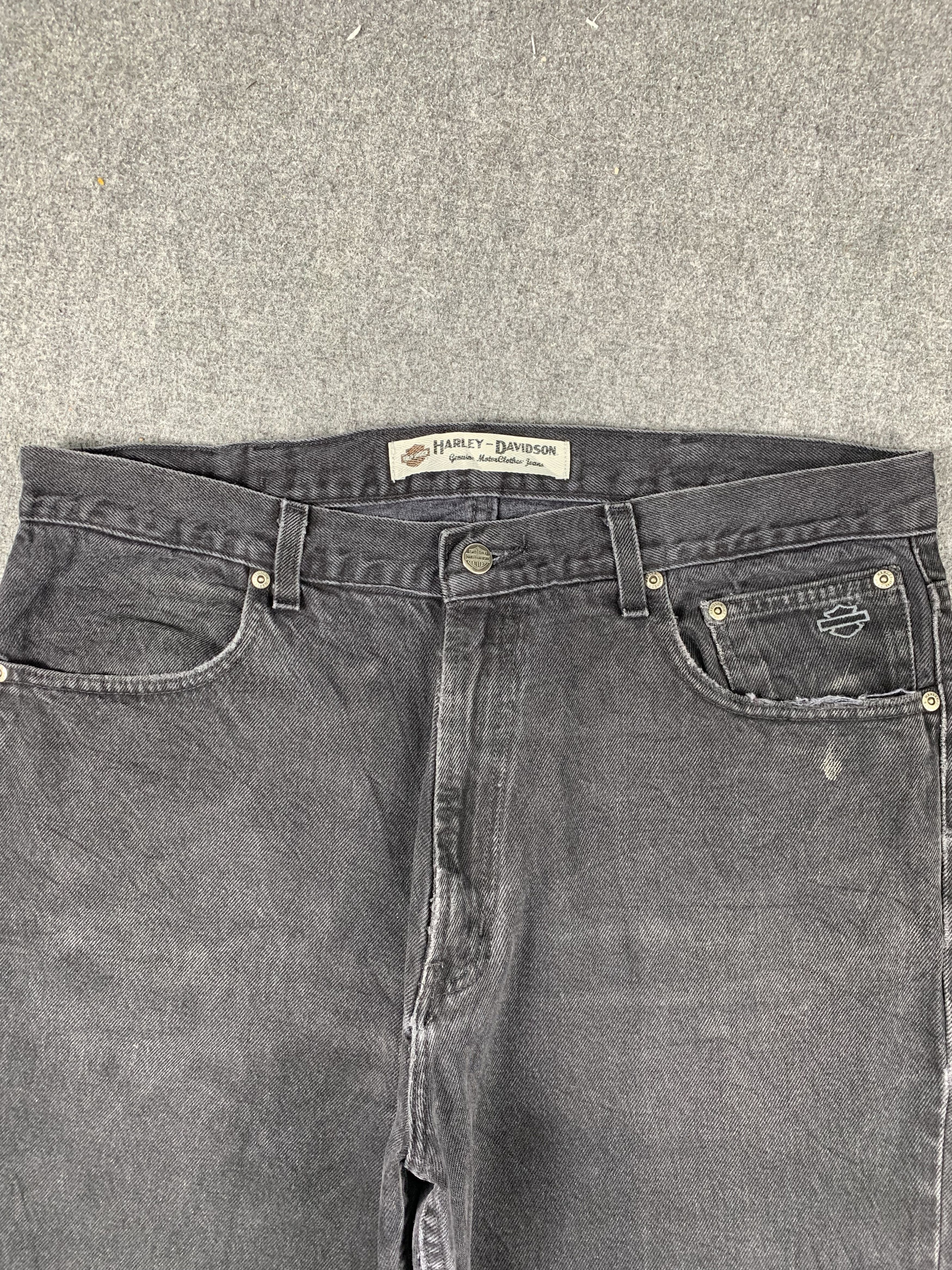 Harley Davidson Vintage Harley Davidson Faded Black Jeans DP1923 Size US 38 / EU 54 - 2 Thumbnail