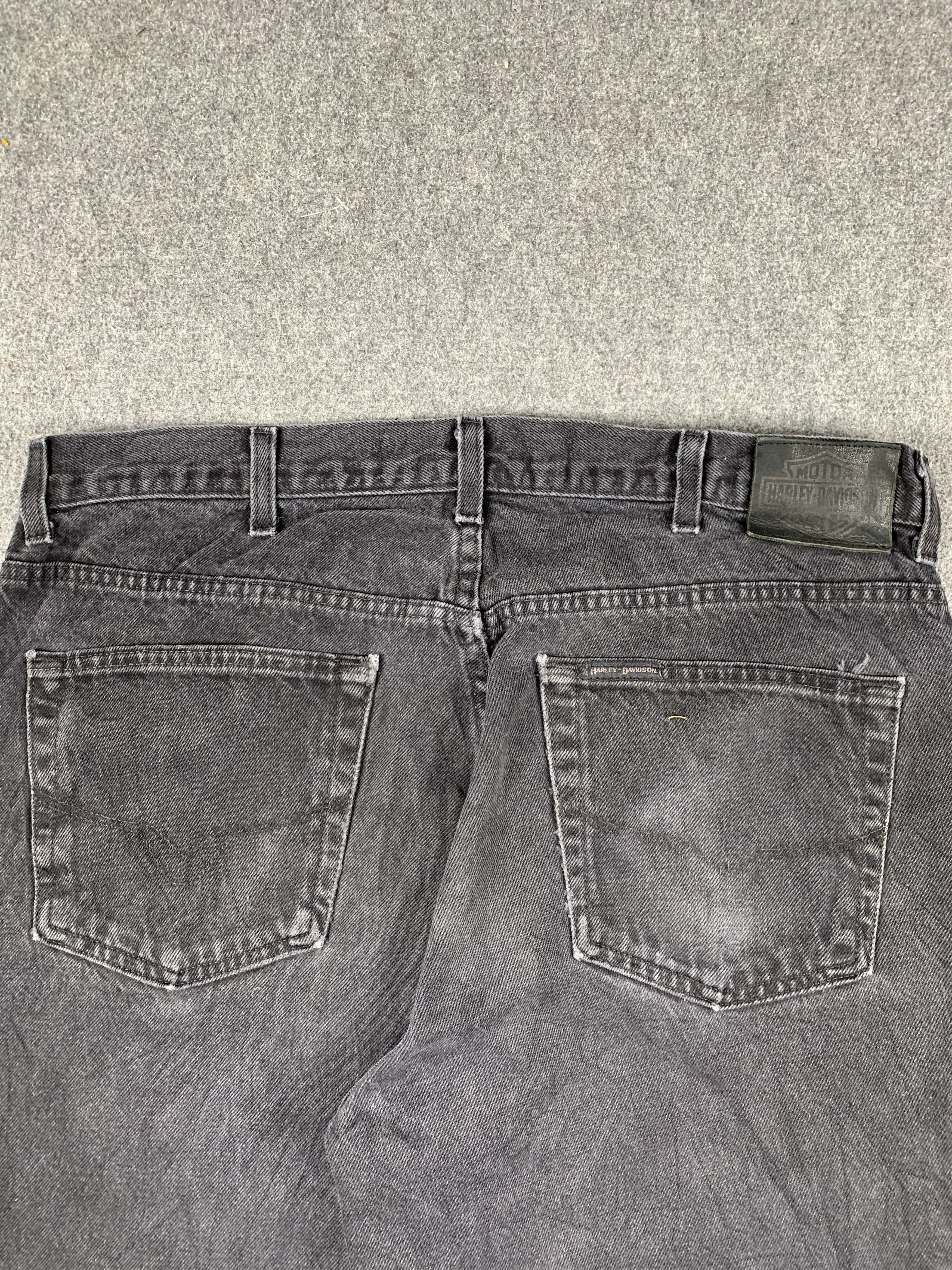 Harley Davidson Vintage Harley Davidson Faded Black Jeans DP1923 Size US 38 / EU 54 - 4 Thumbnail