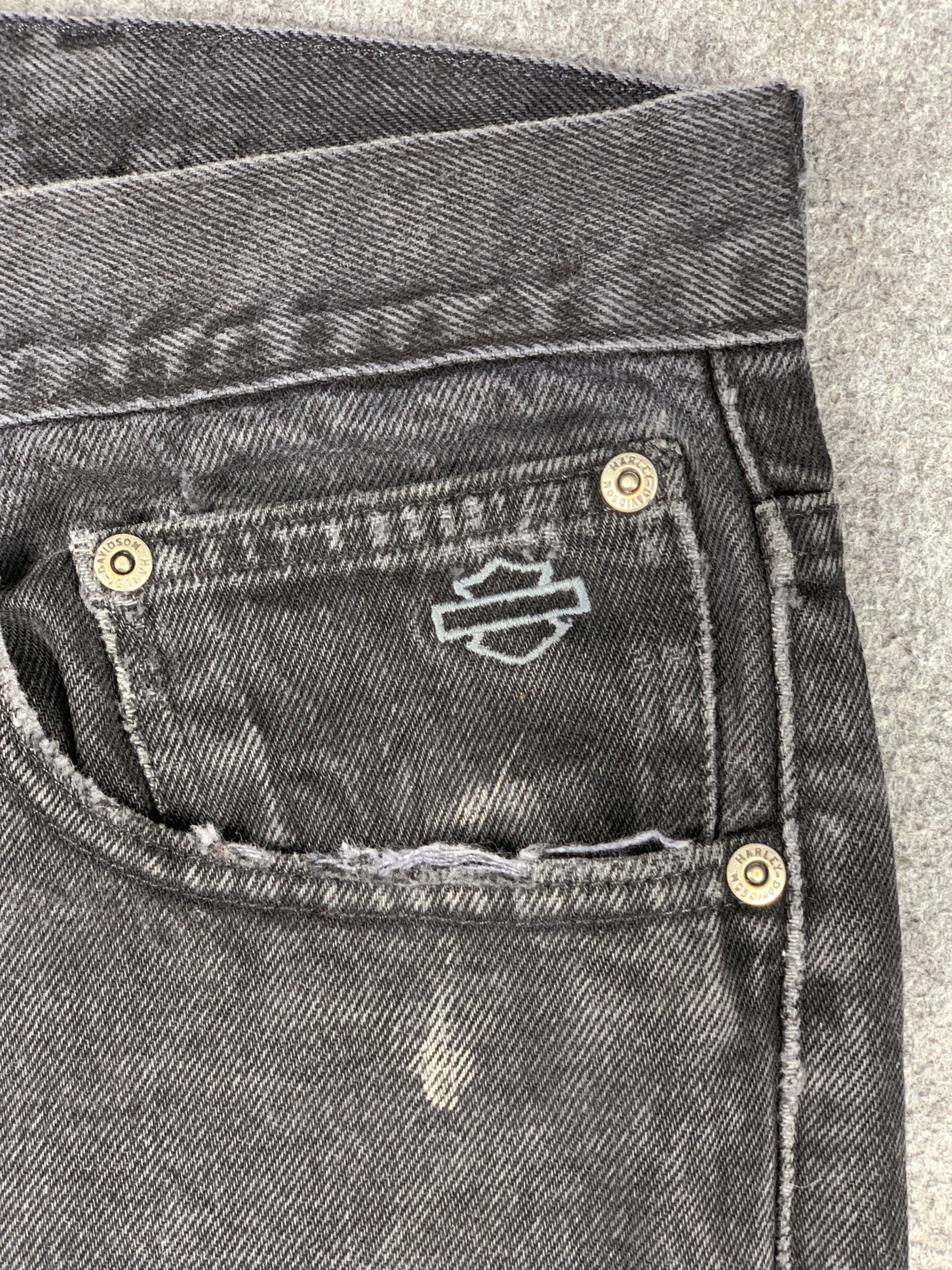 Harley Davidson Vintage Harley Davidson Faded Black Jeans DP1923 Size US 38 / EU 54 - 10 Thumbnail