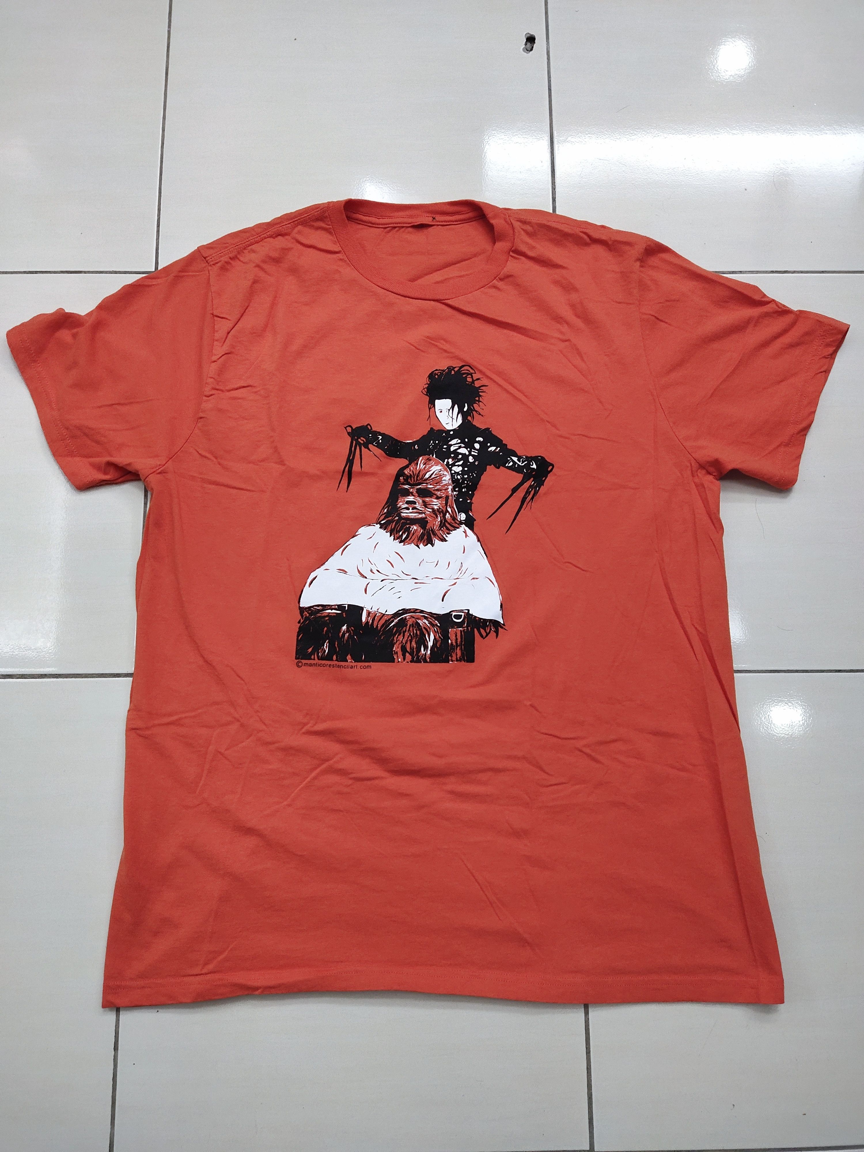 Vintage Pop Art Parody Edward Scissorhand & Chewbacca Shirt Size US L / EU 52-54 / 3 - 5 Thumbnail