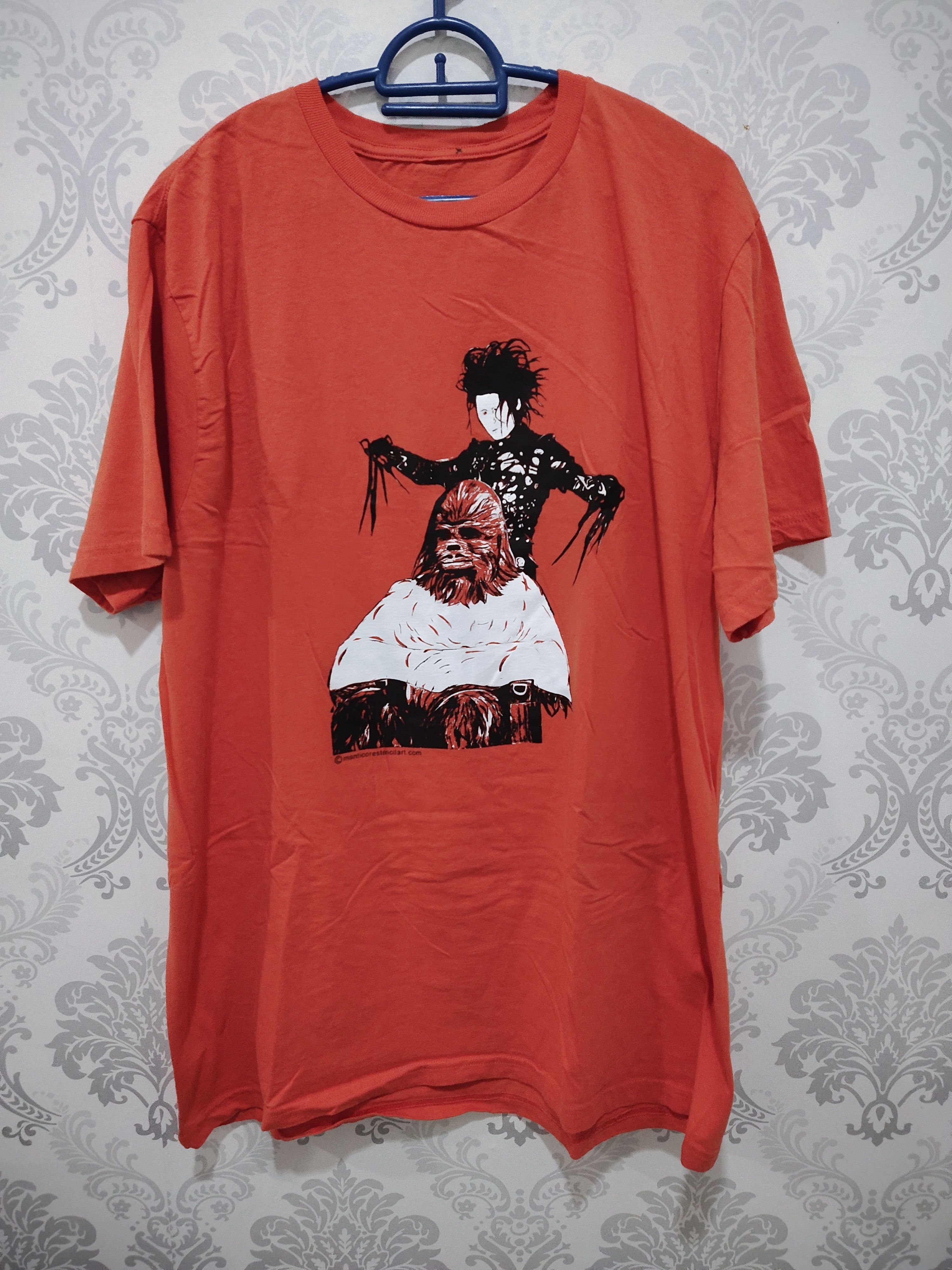 Vintage Pop Art Parody Edward Scissorhand & Chewbacca Shirt Size US L / EU 52-54 / 3 - 1 Thumbnail