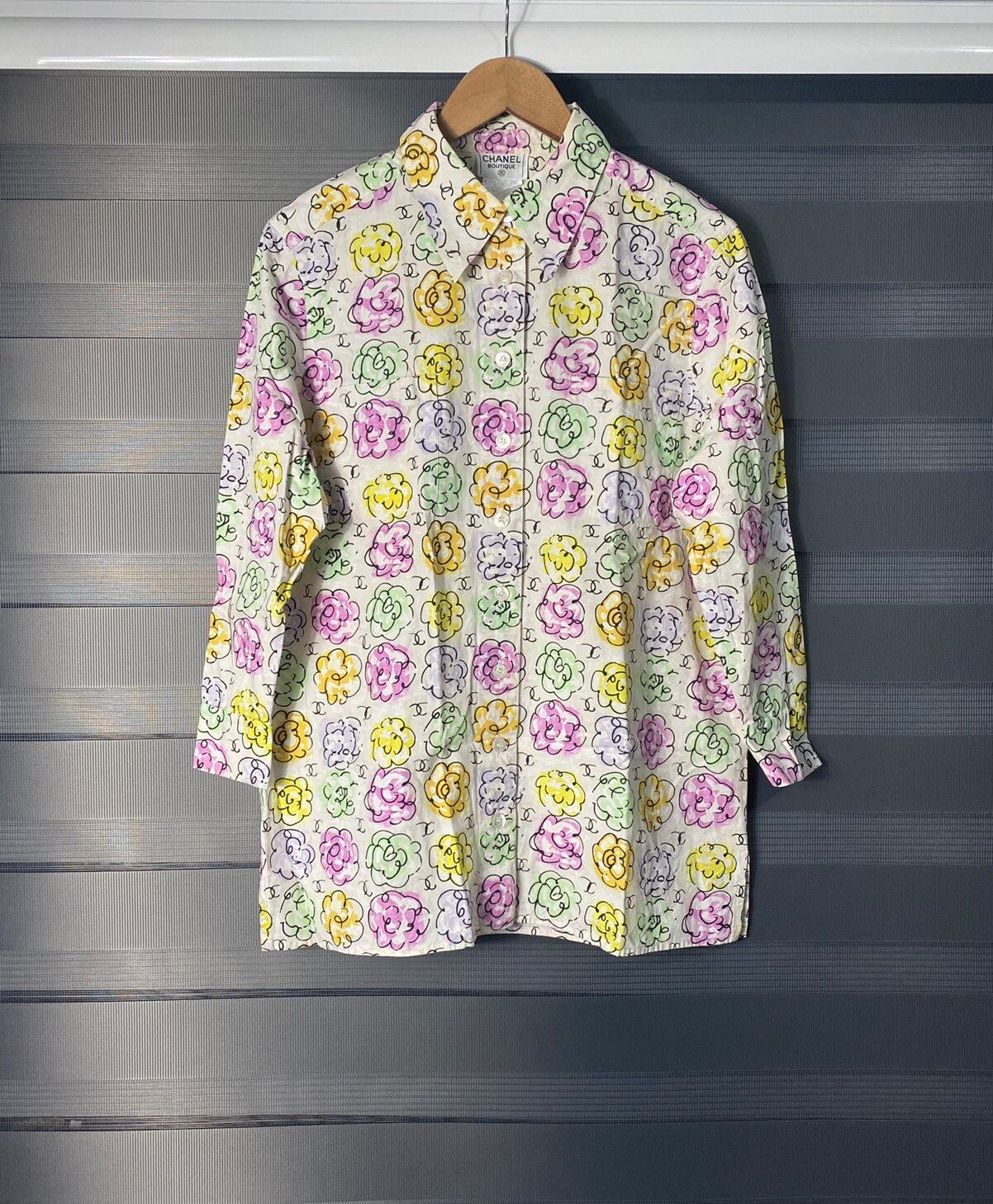 Chanel Chanel SS98 - Printed Camelia Shirt Size S / US 4 / IT 40 - 1 Preview