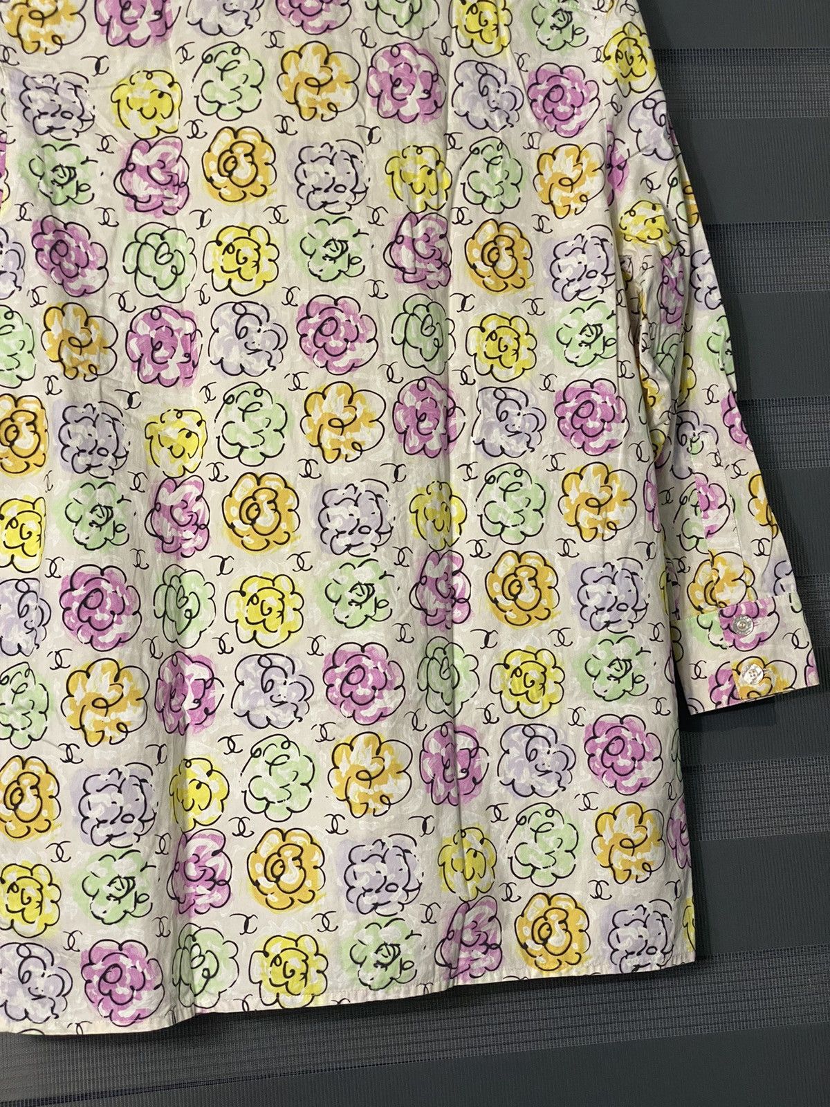 Chanel Chanel SS98 - Printed Camelia Shirt Size S / US 4 / IT 40 - 11 Thumbnail