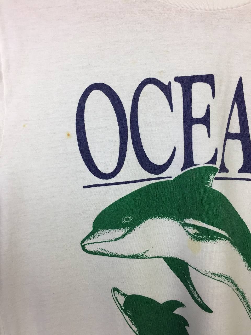 Japanese Brand Vtg 90s Ocean Dolphin Fish Graphic Single Stitch Tee Size US M / EU 48-50 / 2 - 4 Thumbnail