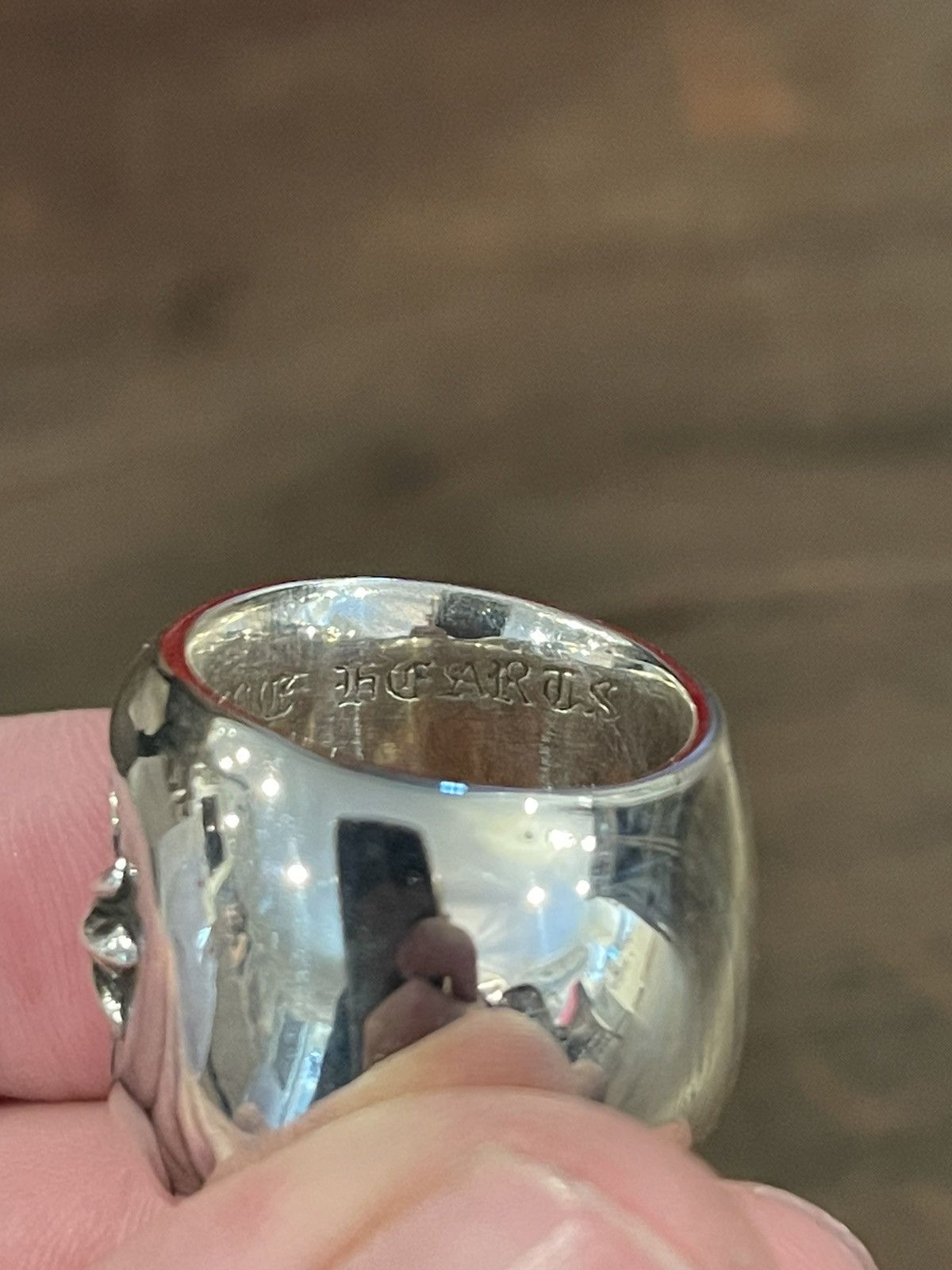 Chrome Hearts SZ 8 Classic Oval Sterling Silver Ring & Japan Container ...