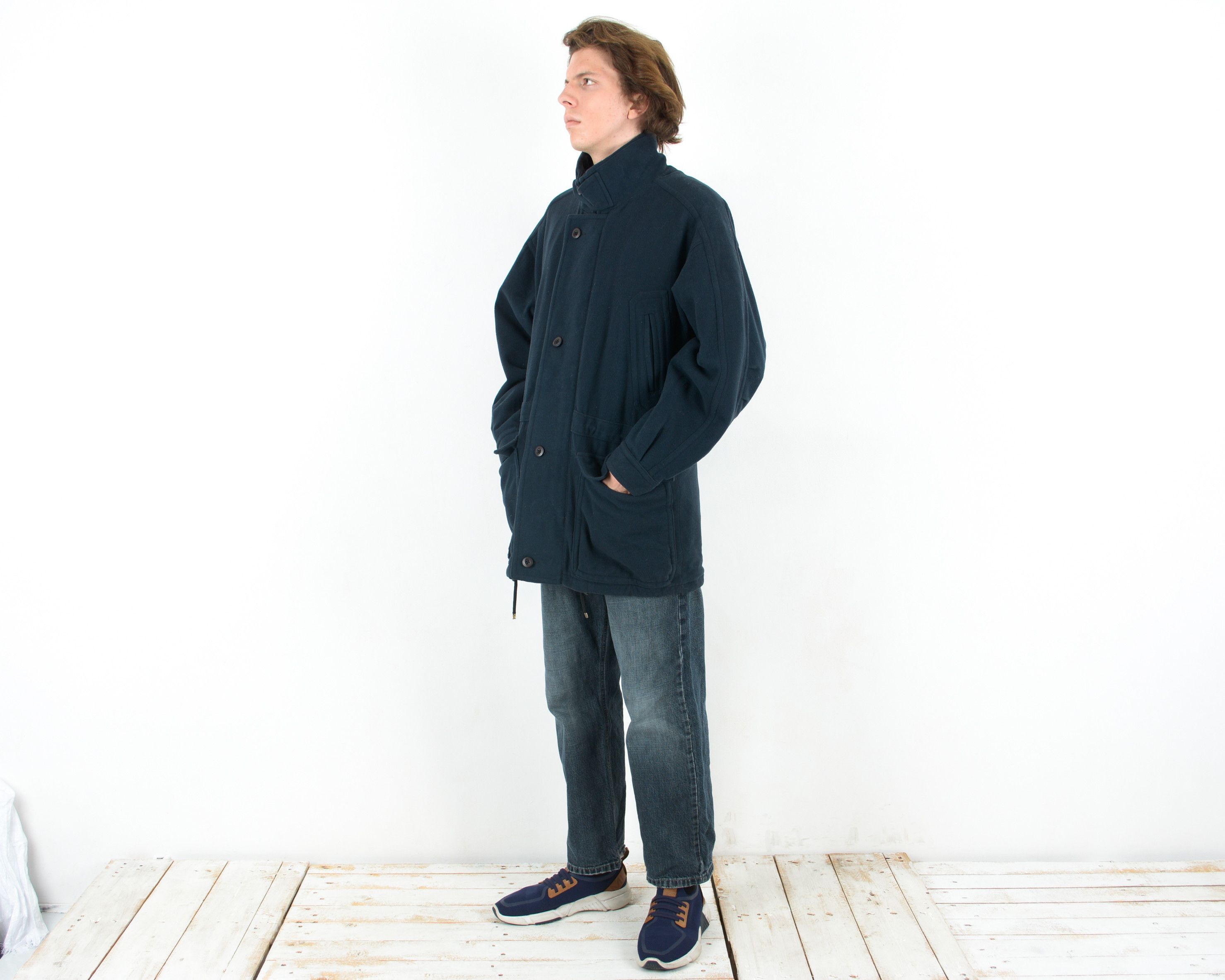 London Fog Men's Jacket Car Pea Coat Wool Cashmere EU 48 Formal S Top Size US S / EU 44-46 / 1 - 3 Thumbnail