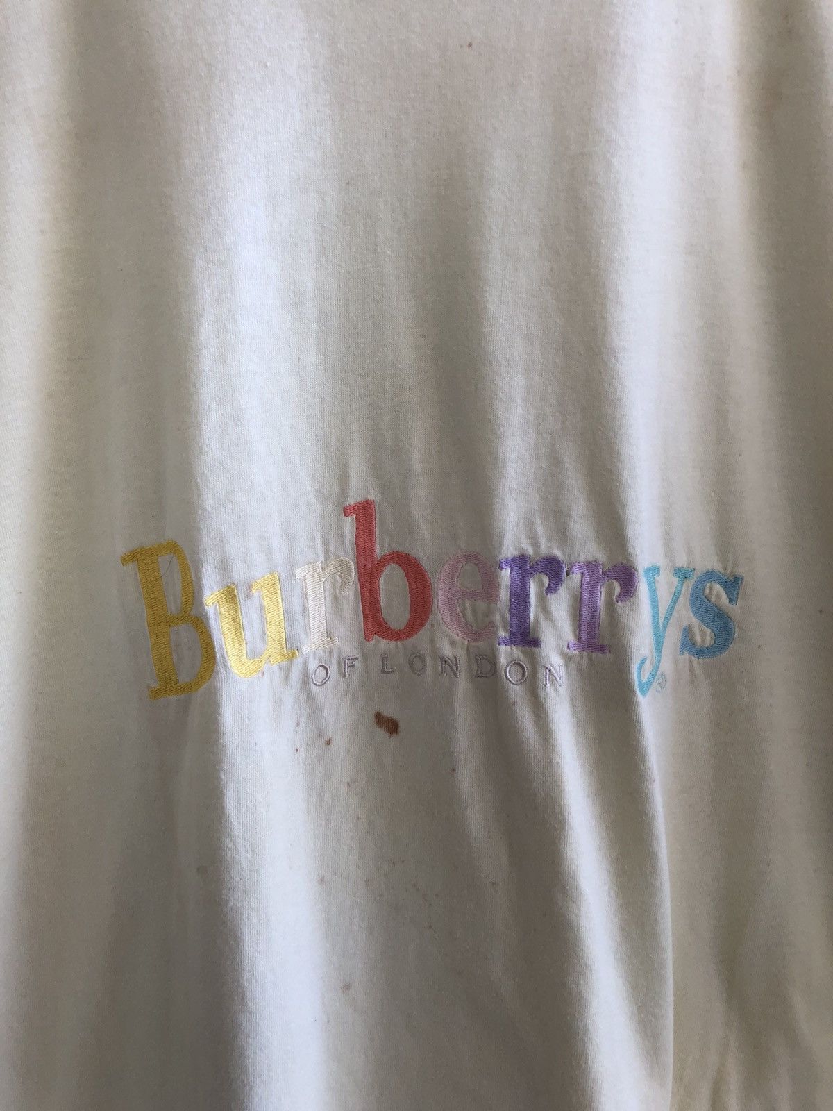 Burberry × Vintage Rare Vintage Burberrys London Multicolour Embroidered Tee Size US L / EU 52-54 / 3 - 3 Thumbnail