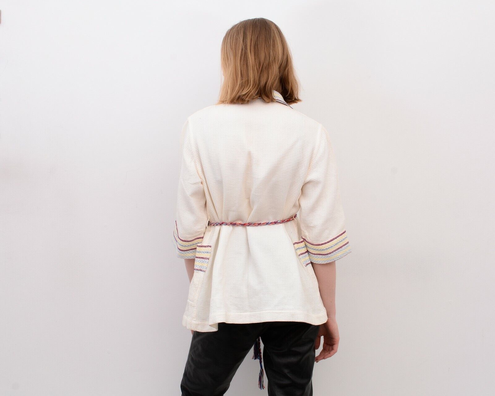 Other × Vintage Native Folk Ethnic Cardigan Gown Robe Blazer Jacket Size L / US 10 / IT 46 - 5 Thumbnail