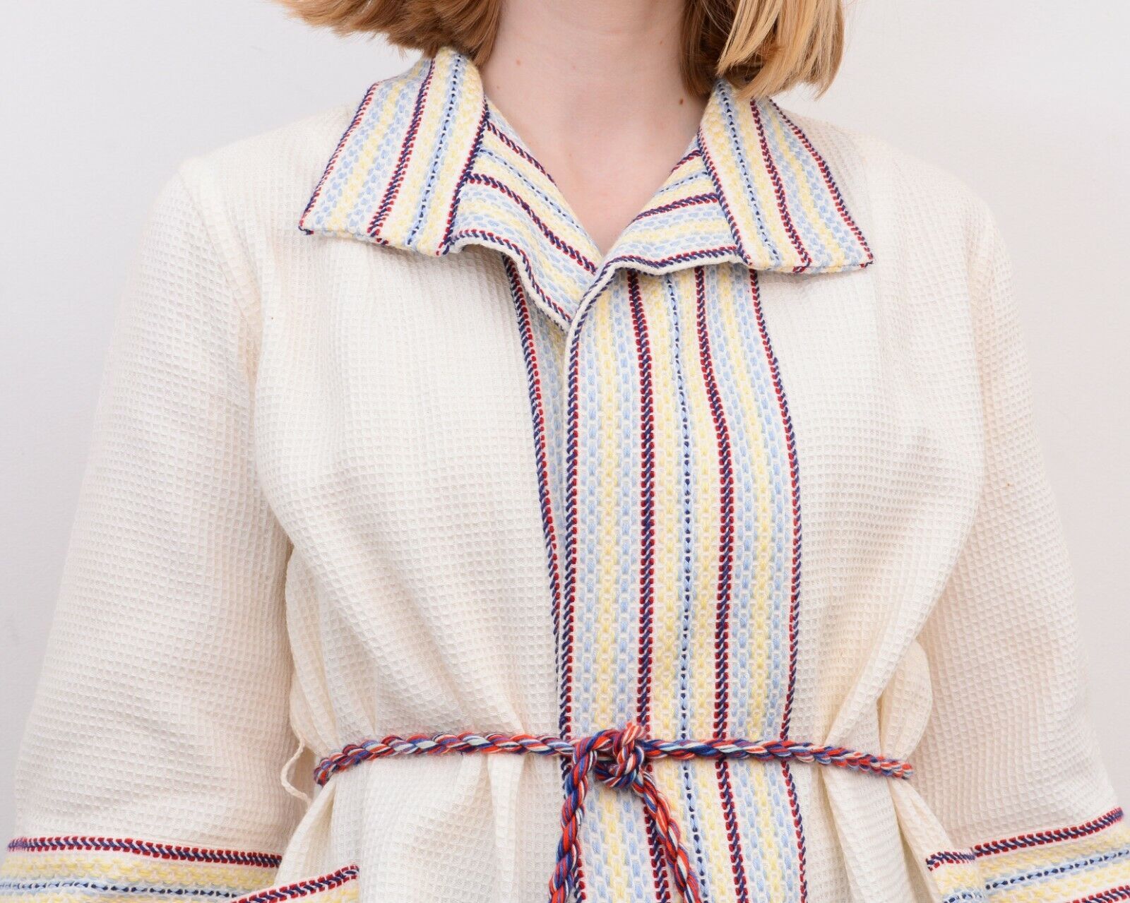 Other × Vintage Native Folk Ethnic Cardigan Gown Robe Blazer Jacket Size L / US 10 / IT 46 - 3 Thumbnail