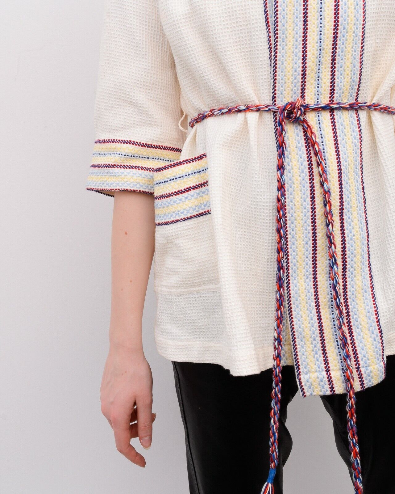 Other × Vintage Native Folk Ethnic Cardigan Gown Robe Blazer Jacket Size L / US 10 / IT 46 - 4 Thumbnail