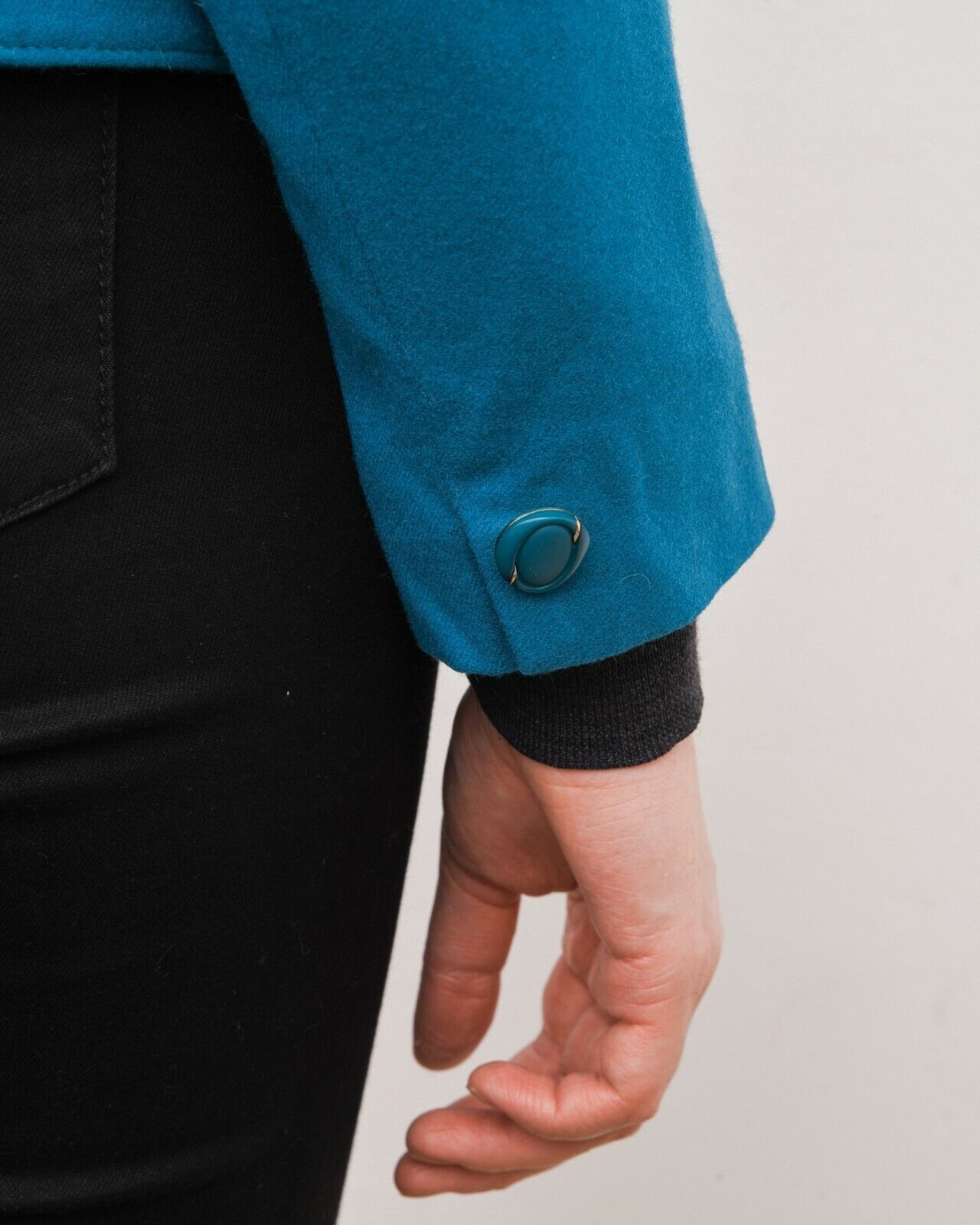 Pendleton 90's Women's M Electric Blue Wool Blazer Jacket V Neck USA Size M / US 6-8 / IT 42-44 - 6 Thumbnail