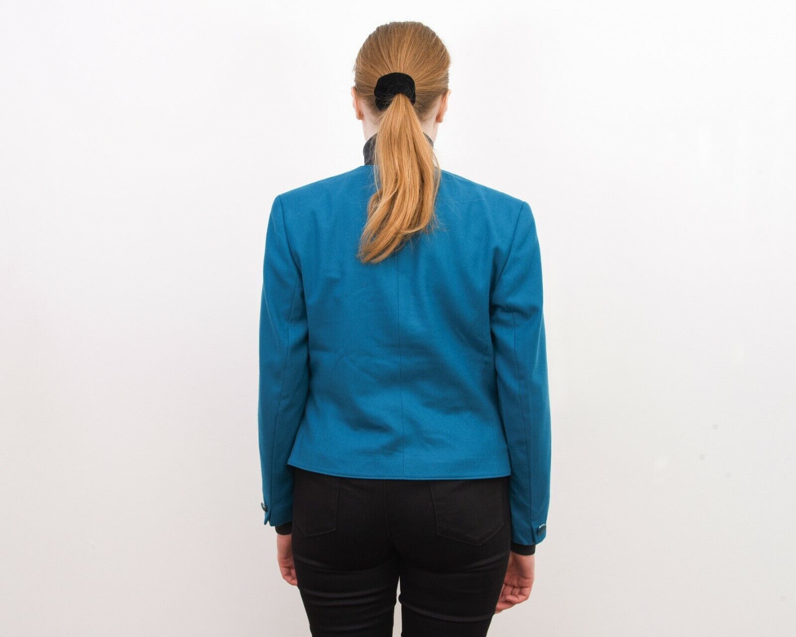 Pendleton 90's Women's M Electric Blue Wool Blazer Jacket V Neck USA Size M / US 6-8 / IT 42-44 - 5 Thumbnail