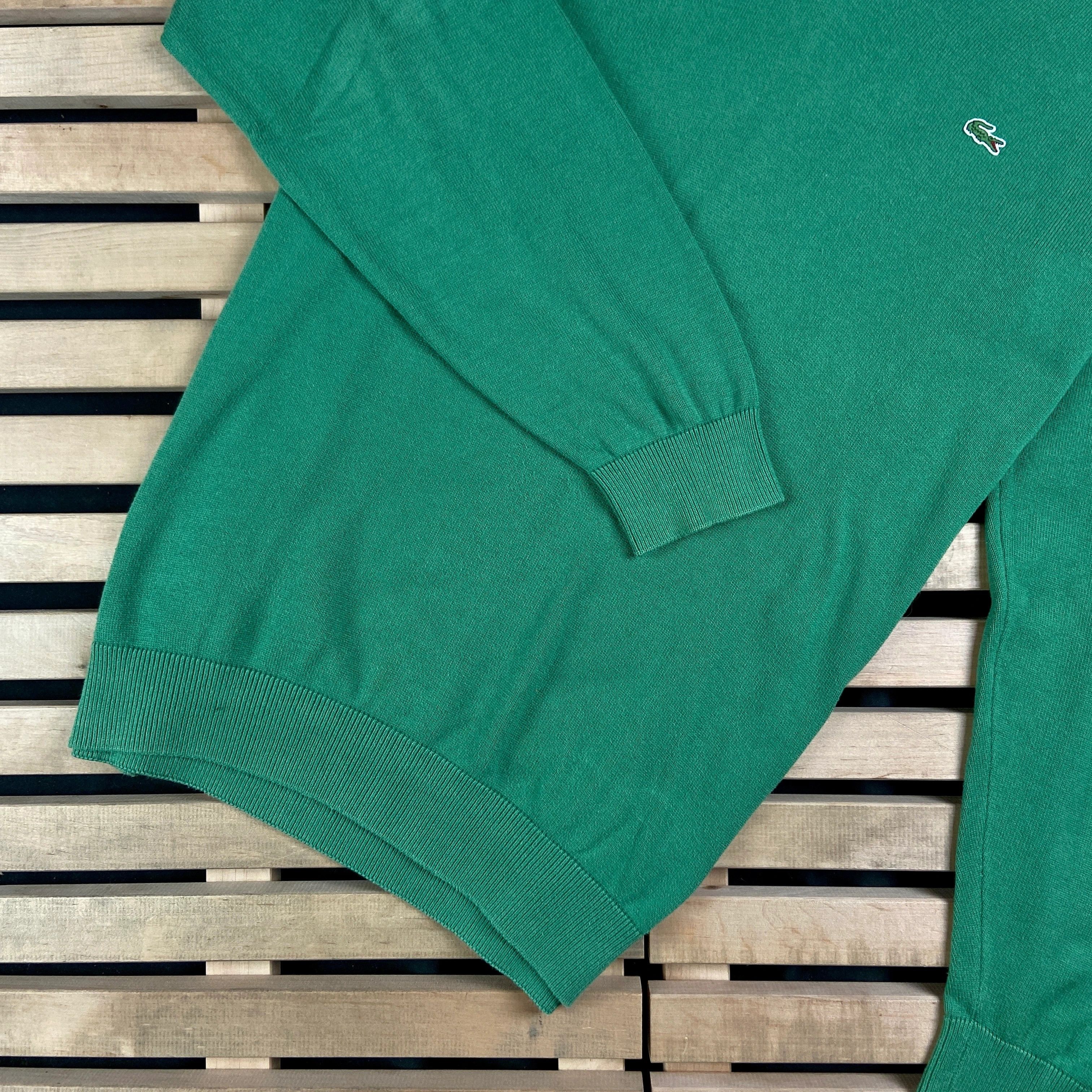 Lacoste × Vintage Mens Jumper Lacoste Vintage V Neck Size XL Size US XL / EU 56 / 4 - 3 Thumbnail
