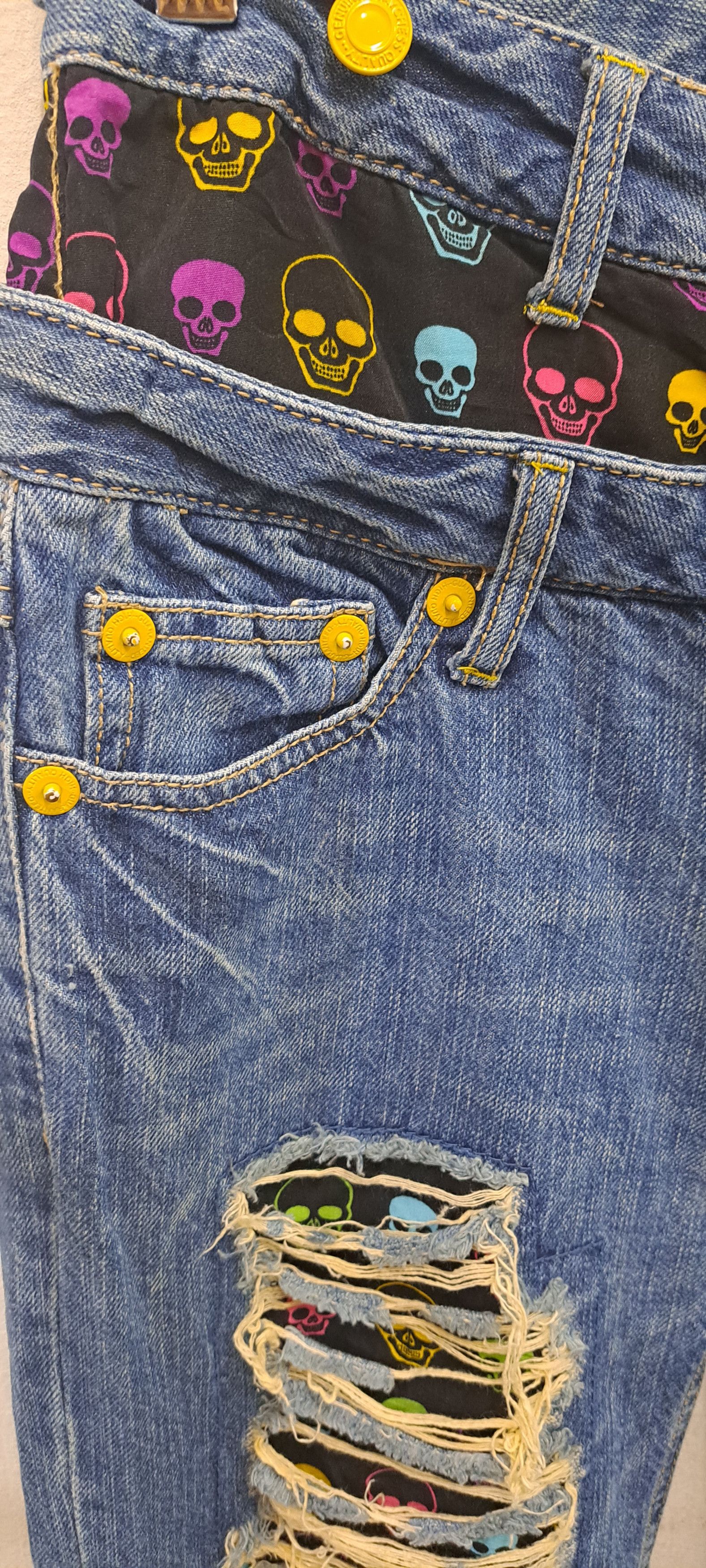 Other DOUBLE WAIST DENIM custom design Skull Size US 26 / EU 42 - 5 Thumbnail