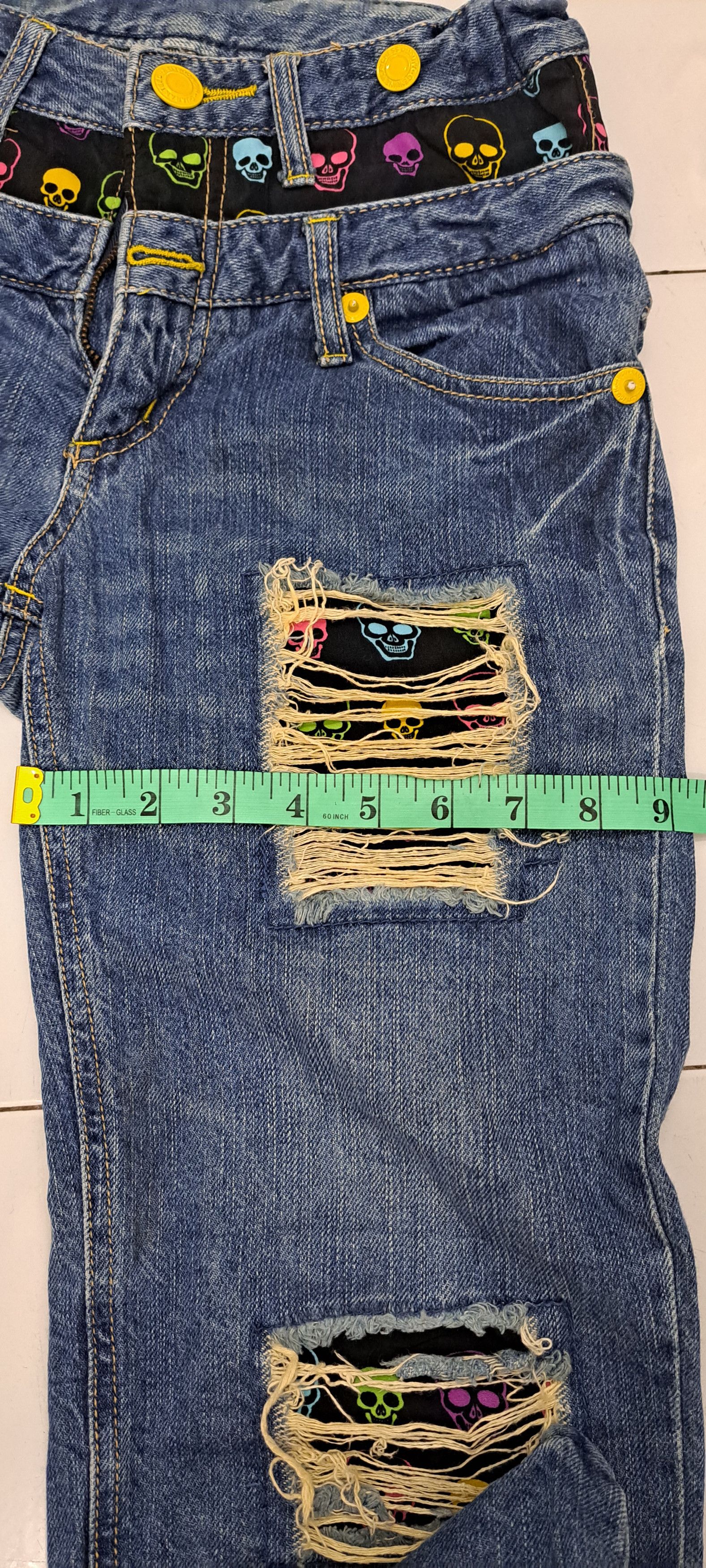 Other DOUBLE WAIST DENIM custom design Skull Size US 26 / EU 42 - 19 Thumbnail