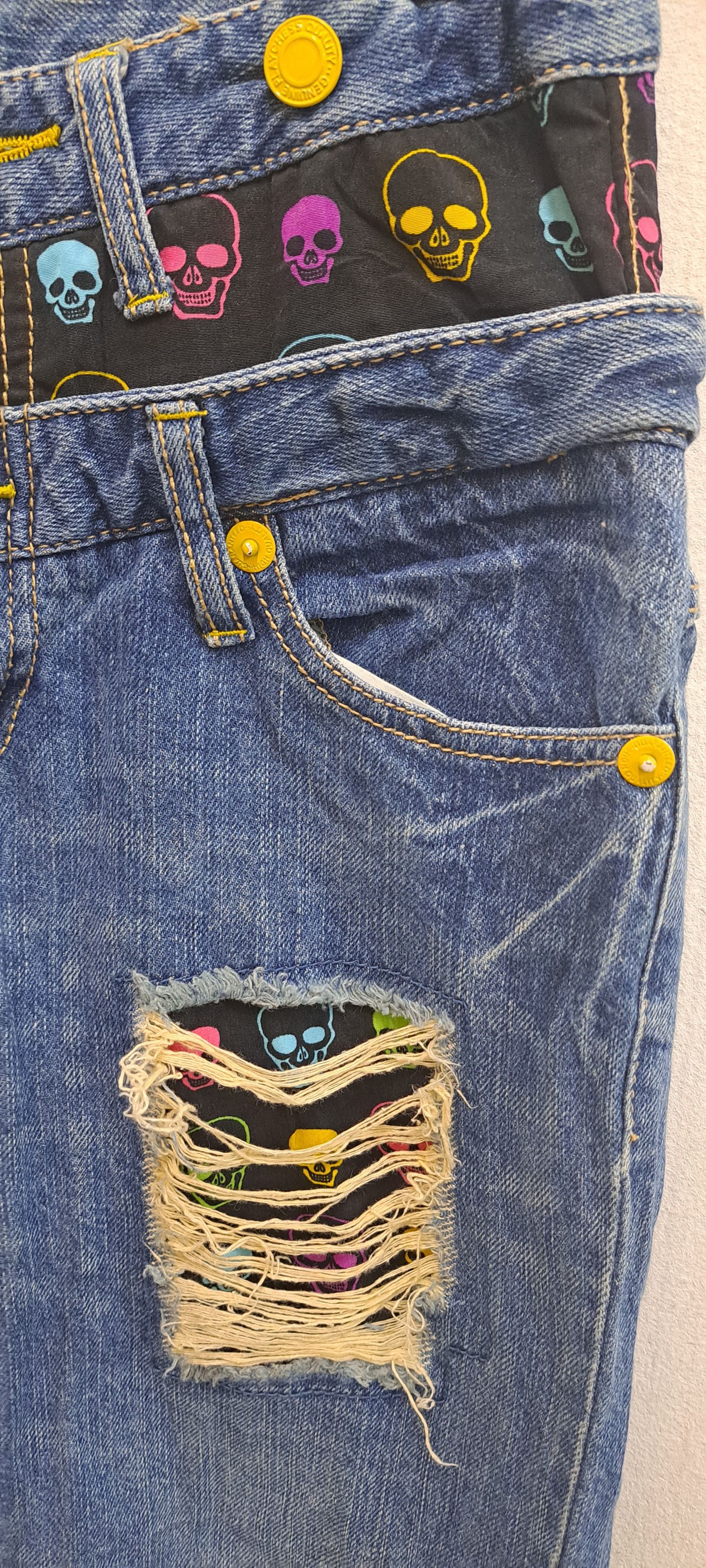 Other DOUBLE WAIST DENIM custom design Skull Size US 26 / EU 42 - 4 Thumbnail