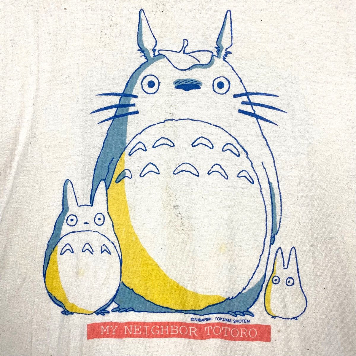 Anime VINTAGE 80' MY NEIGHBOR TOTORO STUDIO GHIBLI MOVIE ANIME TEE Size US M / EU 48-50 / 2 - 3 Thumbnail