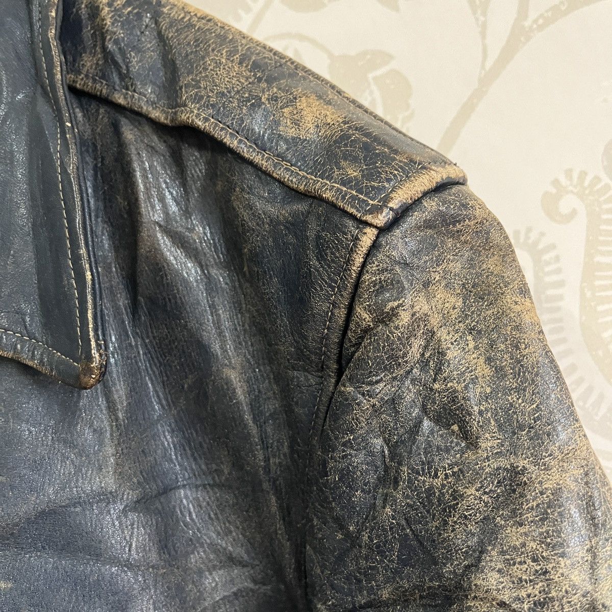 Freewheelers × Genuine Leather × Vintage Pilot 1950s Horsehide Vintage Blue Jacket Freewheelers Size US L / EU 52-54 / 3 - 13 Thumbnail