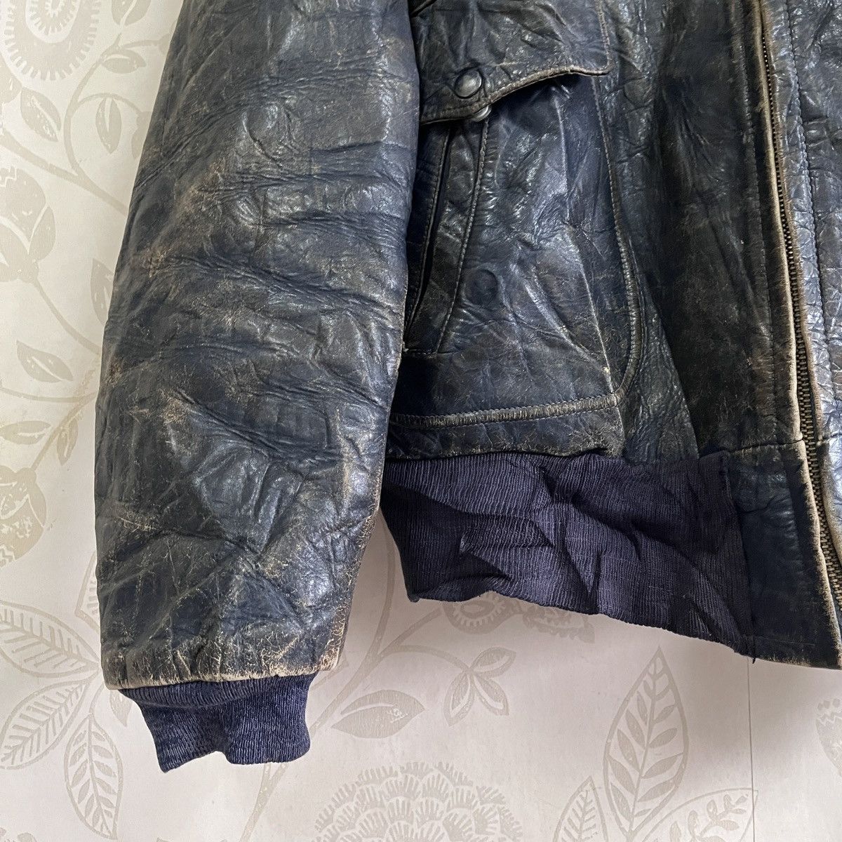 Freewheelers × Genuine Leather × Vintage Pilot 1950s Horsehide Vintage Blue Jacket Freewheelers Size US L / EU 52-54 / 3 - 8 Thumbnail