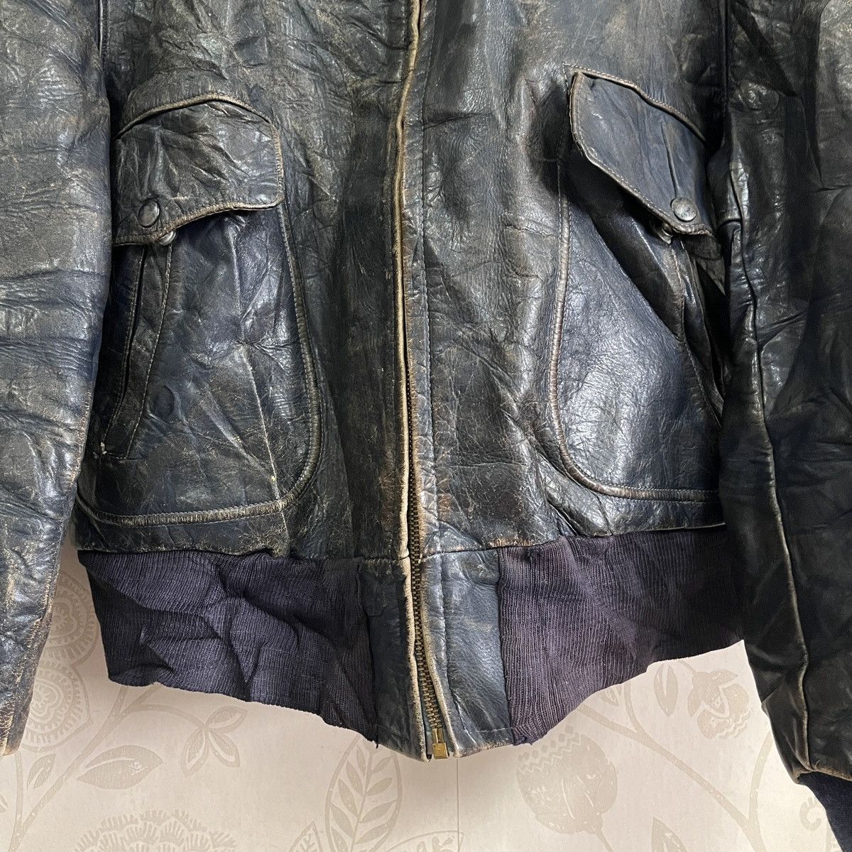Freewheelers × Genuine Leather × Vintage Pilot 1950s Horsehide Vintage Blue Jacket Freewheelers Size US L / EU 52-54 / 3 - 14 Thumbnail