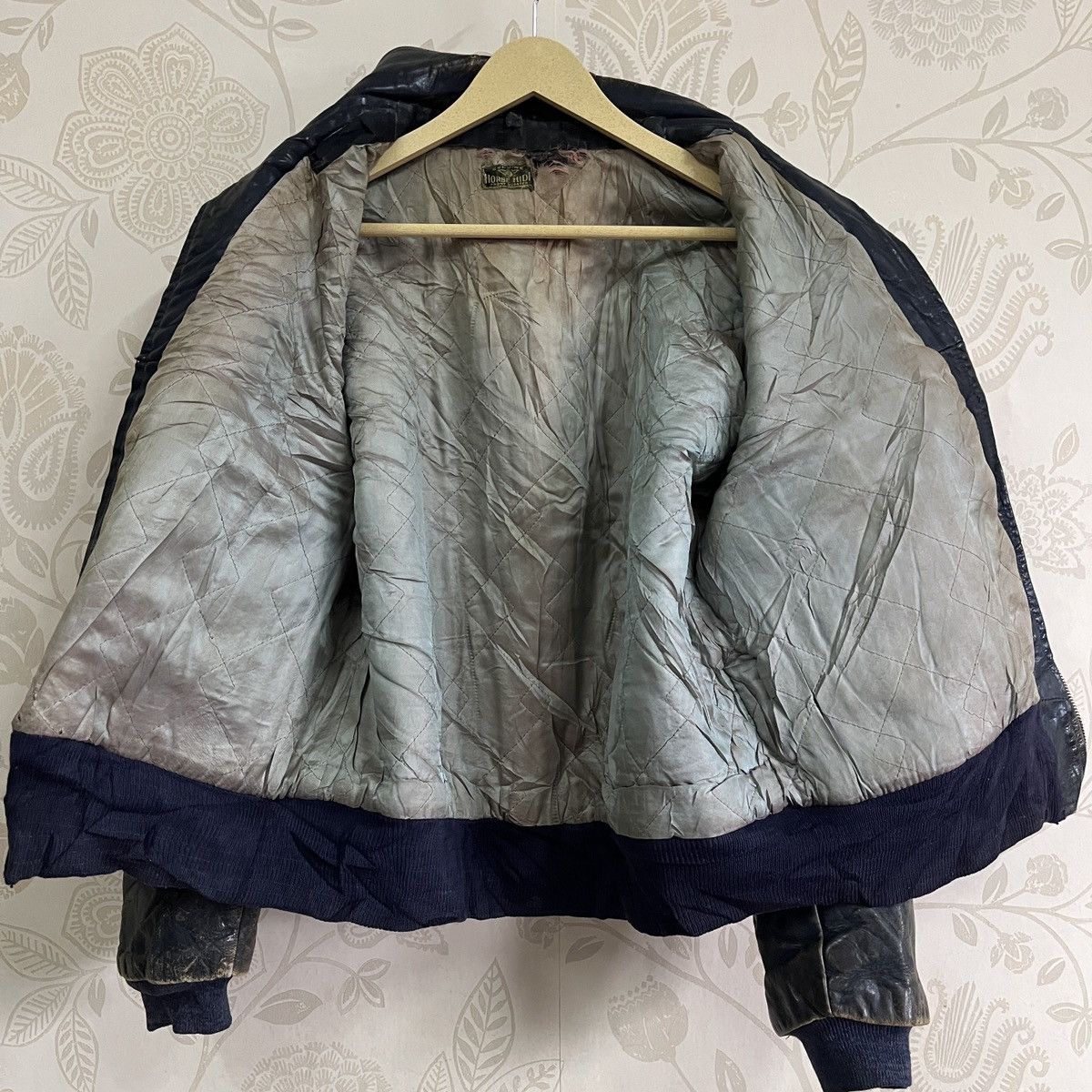 Freewheelers × Genuine Leather × Vintage Pilot 1950s Horsehide Vintage Blue Jacket Freewheelers Size US L / EU 52-54 / 3 - 17 Thumbnail