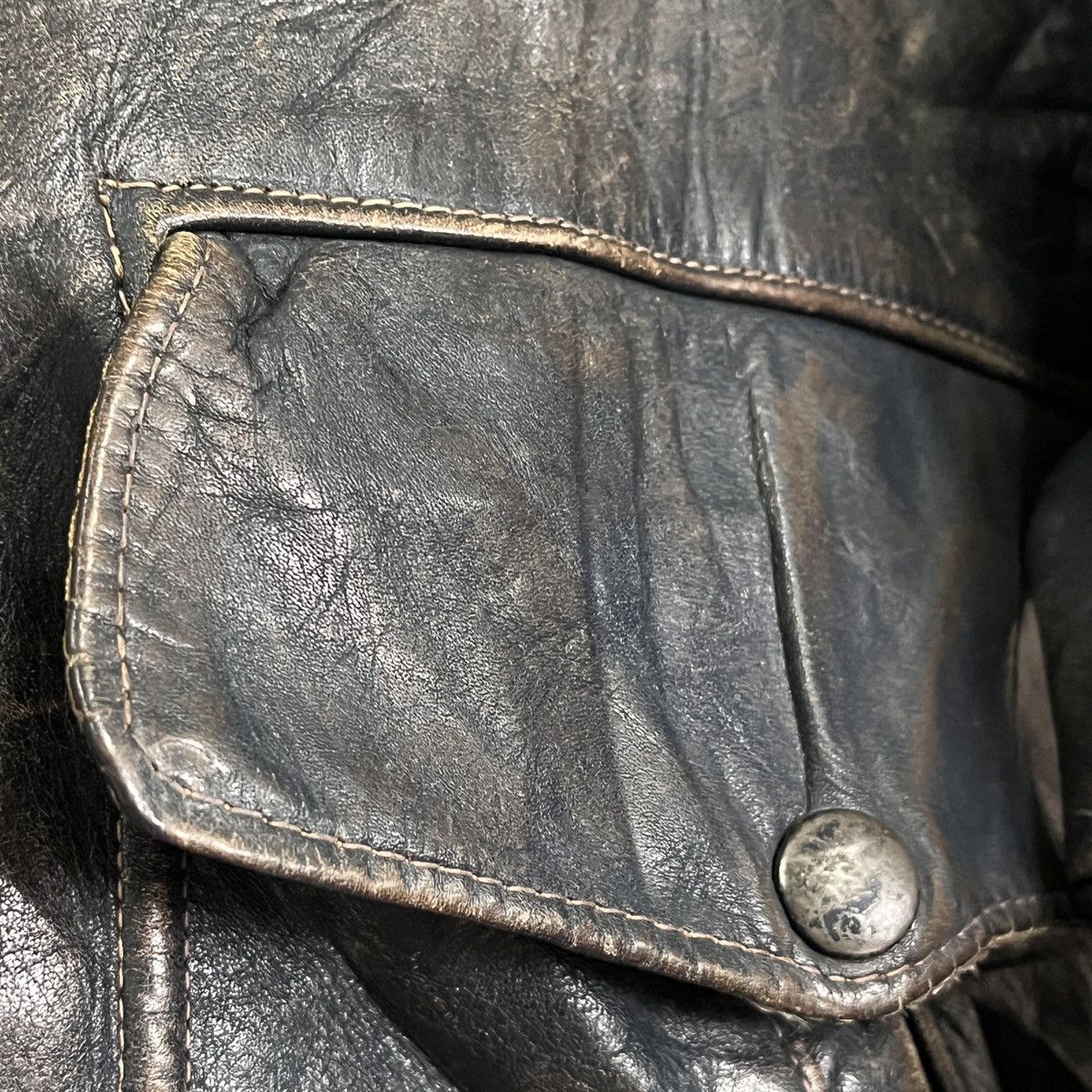 Freewheelers × Genuine Leather × Vintage Pilot 1950s Horsehide Vintage Blue Jacket Freewheelers Size US L / EU 52-54 / 3 - 16 Thumbnail