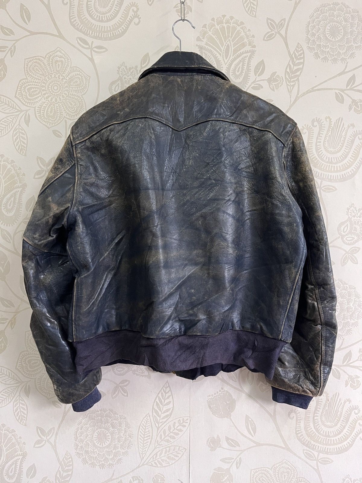 Freewheelers × Genuine Leather × Vintage Pilot 1950s Horsehide Vintage Blue Jacket Freewheelers Size US L / EU 52-54 / 3 - 25 Thumbnail